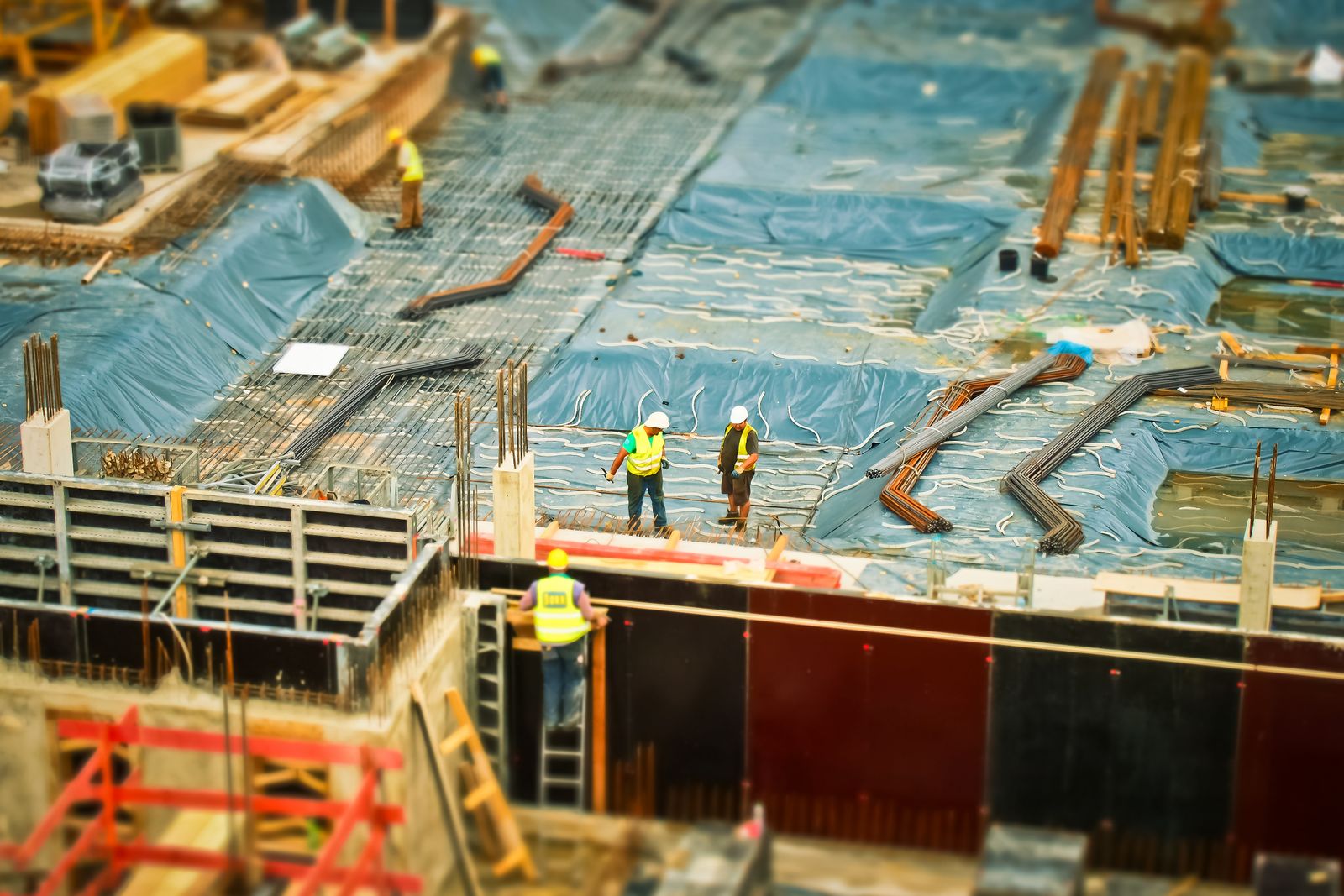 Civil engineering construction site