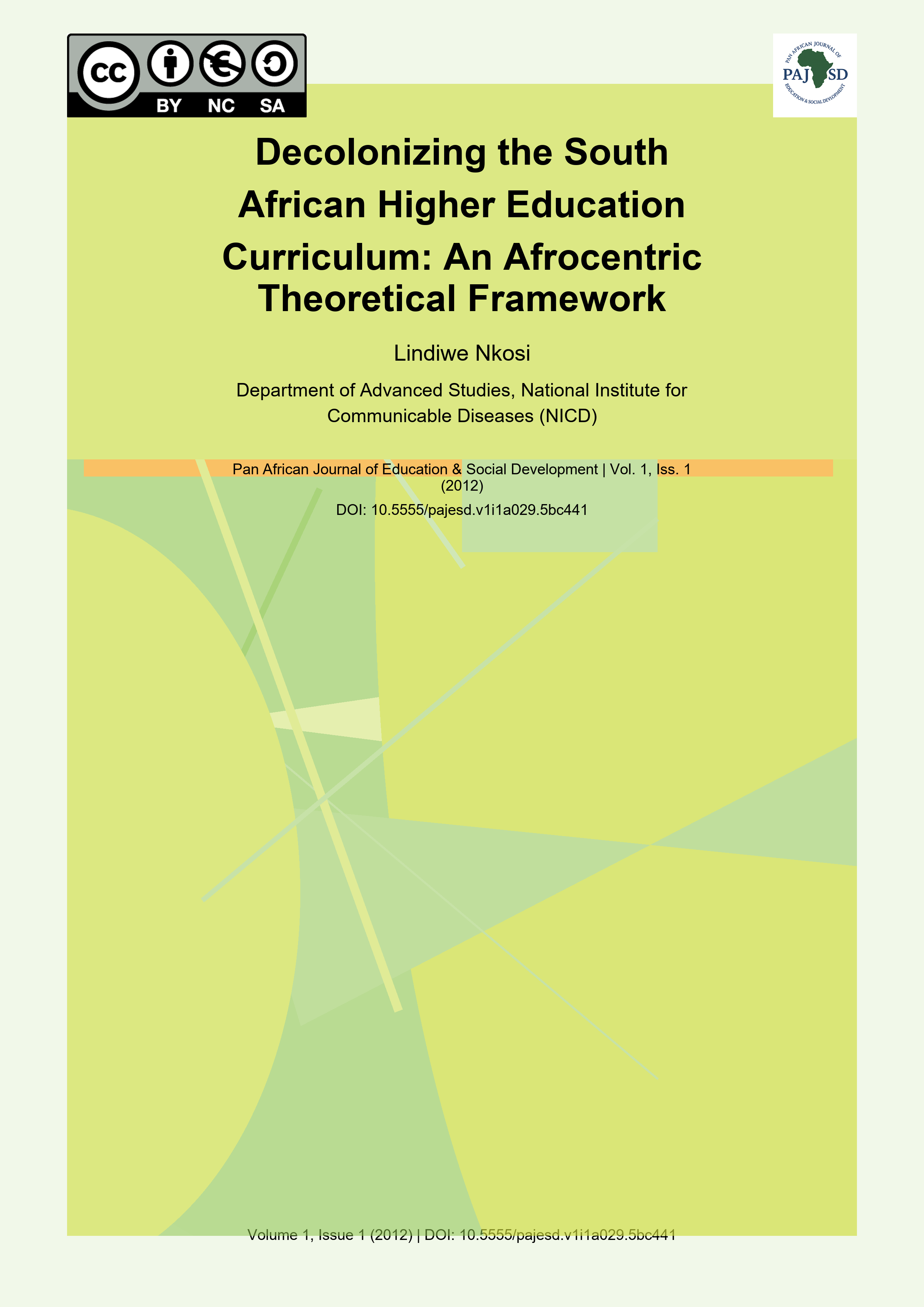 Cover image for: Decolonizing the South African Higher Education Curriculum