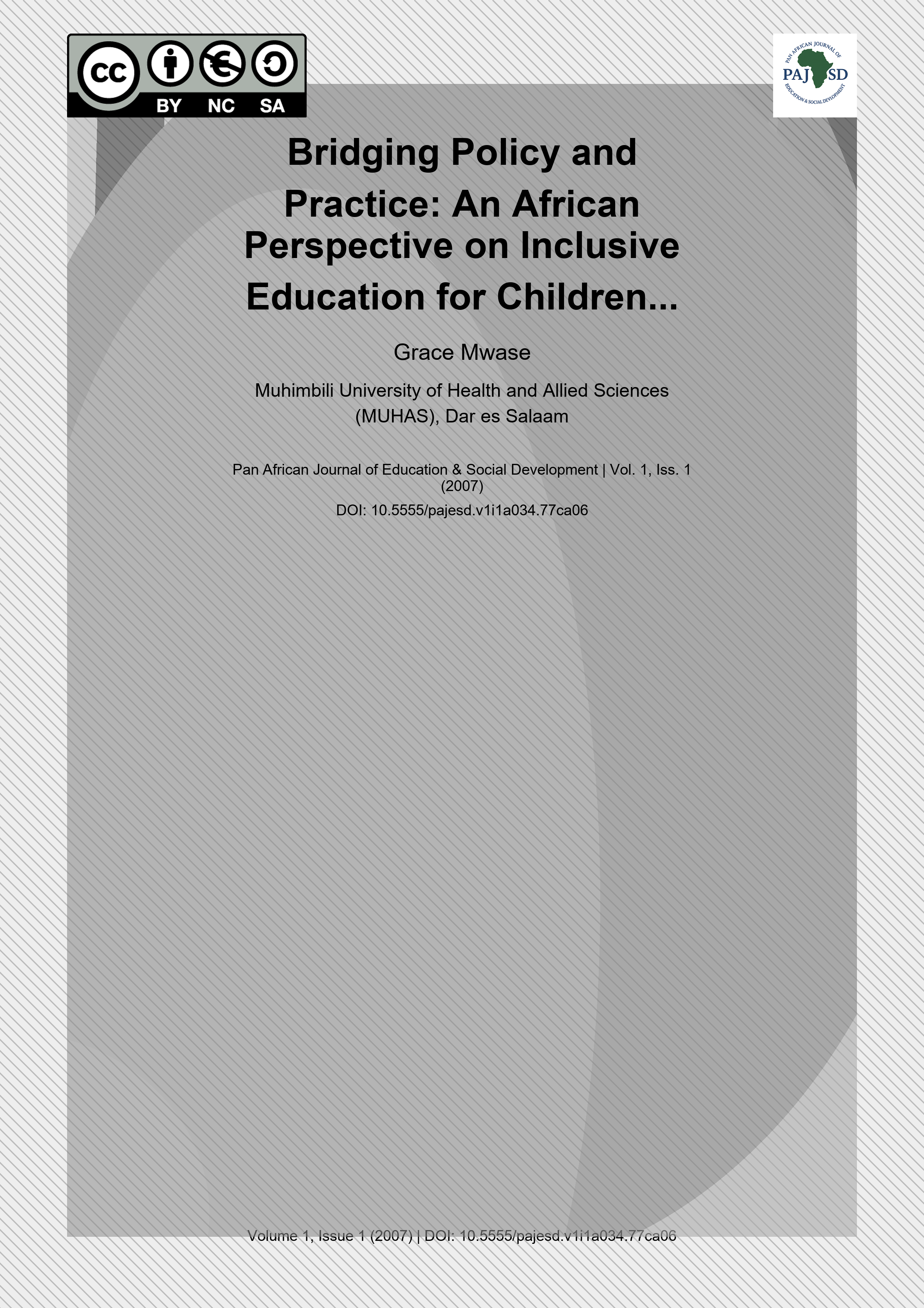 Cover image for: Bridging Policy and Practice
