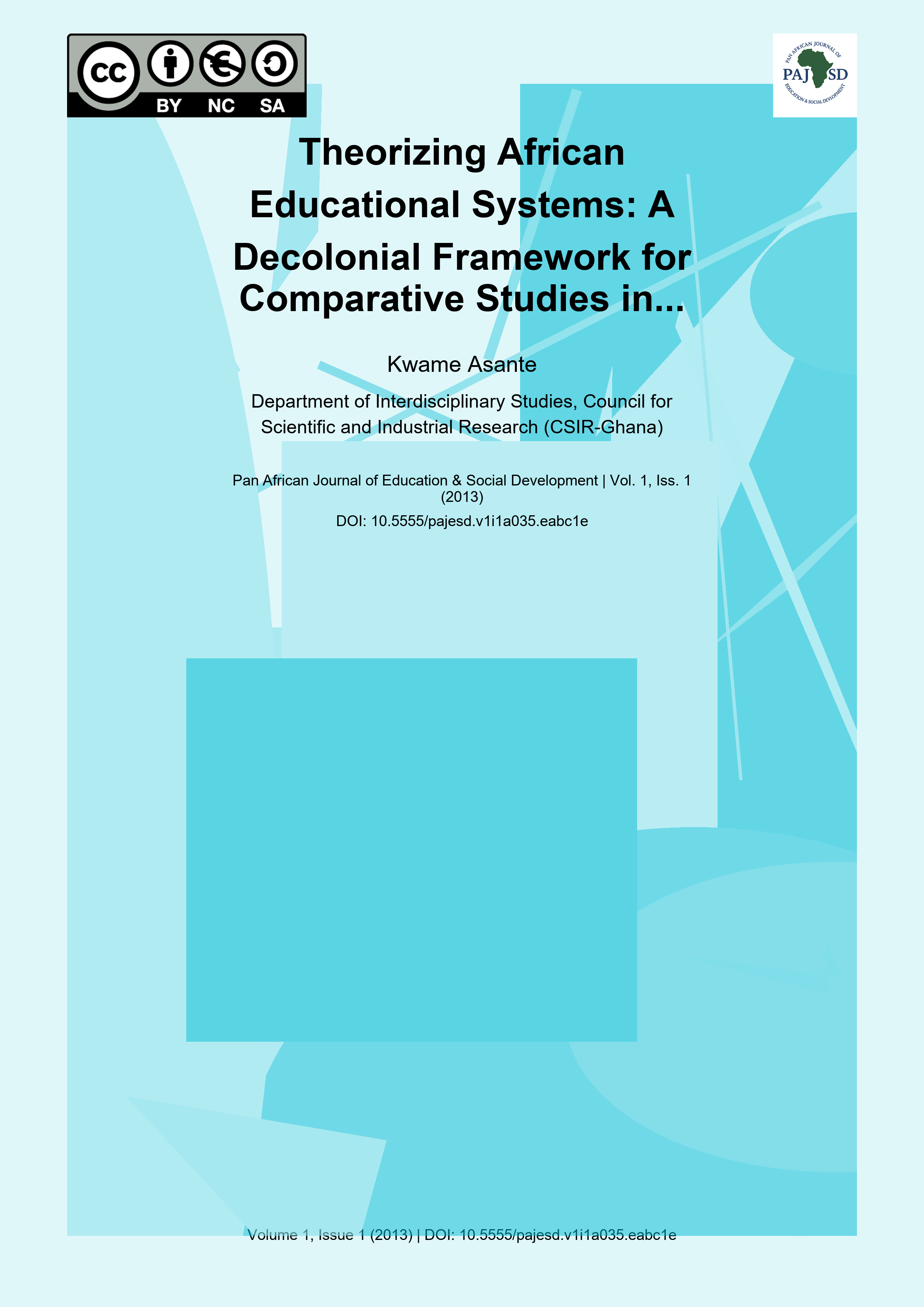 Cover image for: Theorizing African Educational Systems