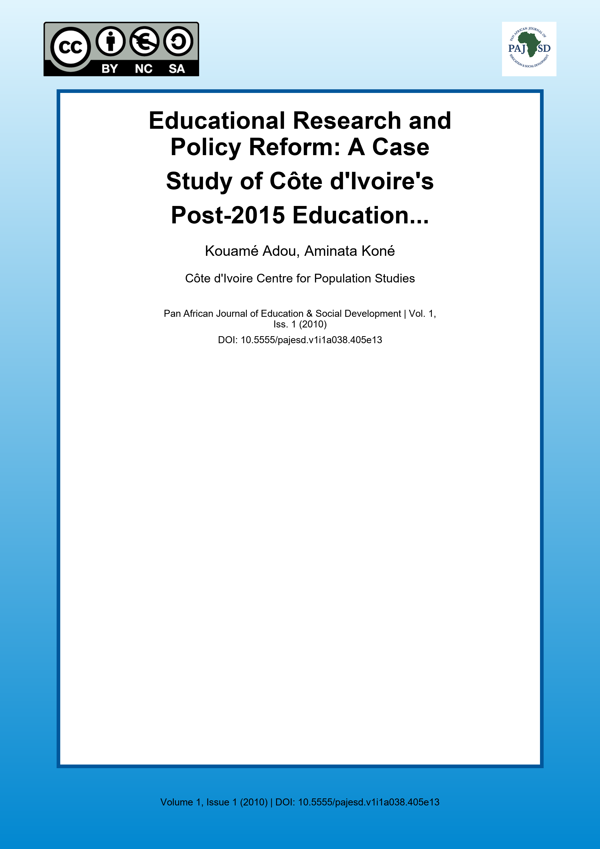 Cover image for: Educational Research and Policy Reform