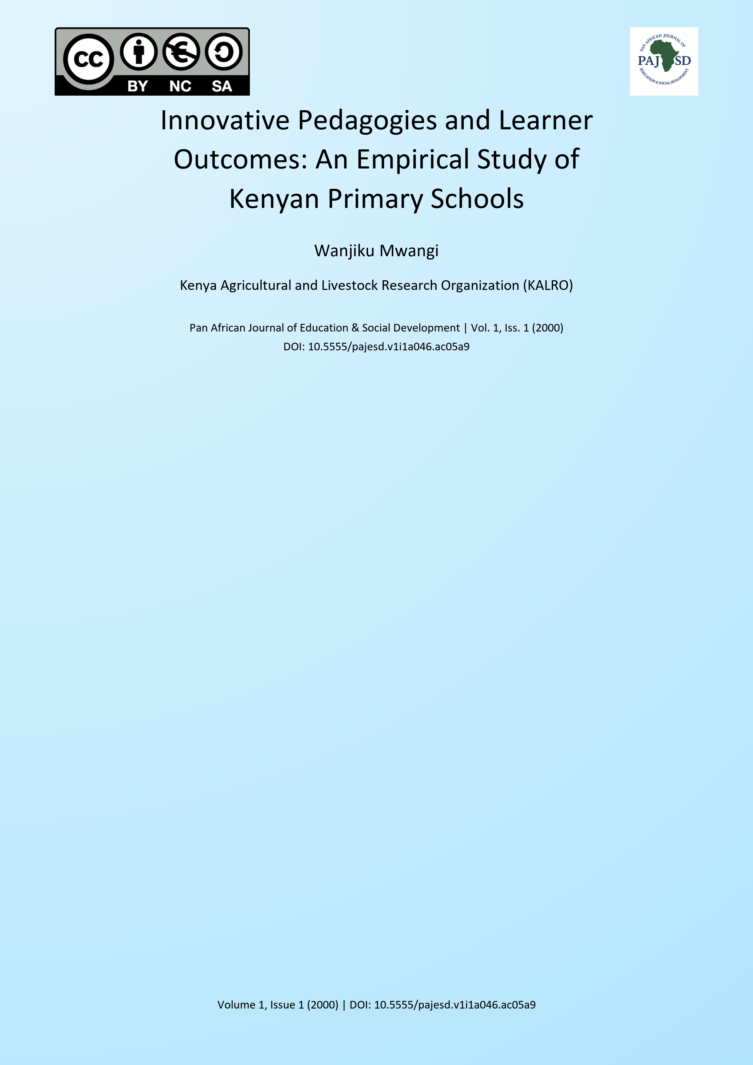 Cover image for: Innovative Pedagogies and Learner Outcomes
