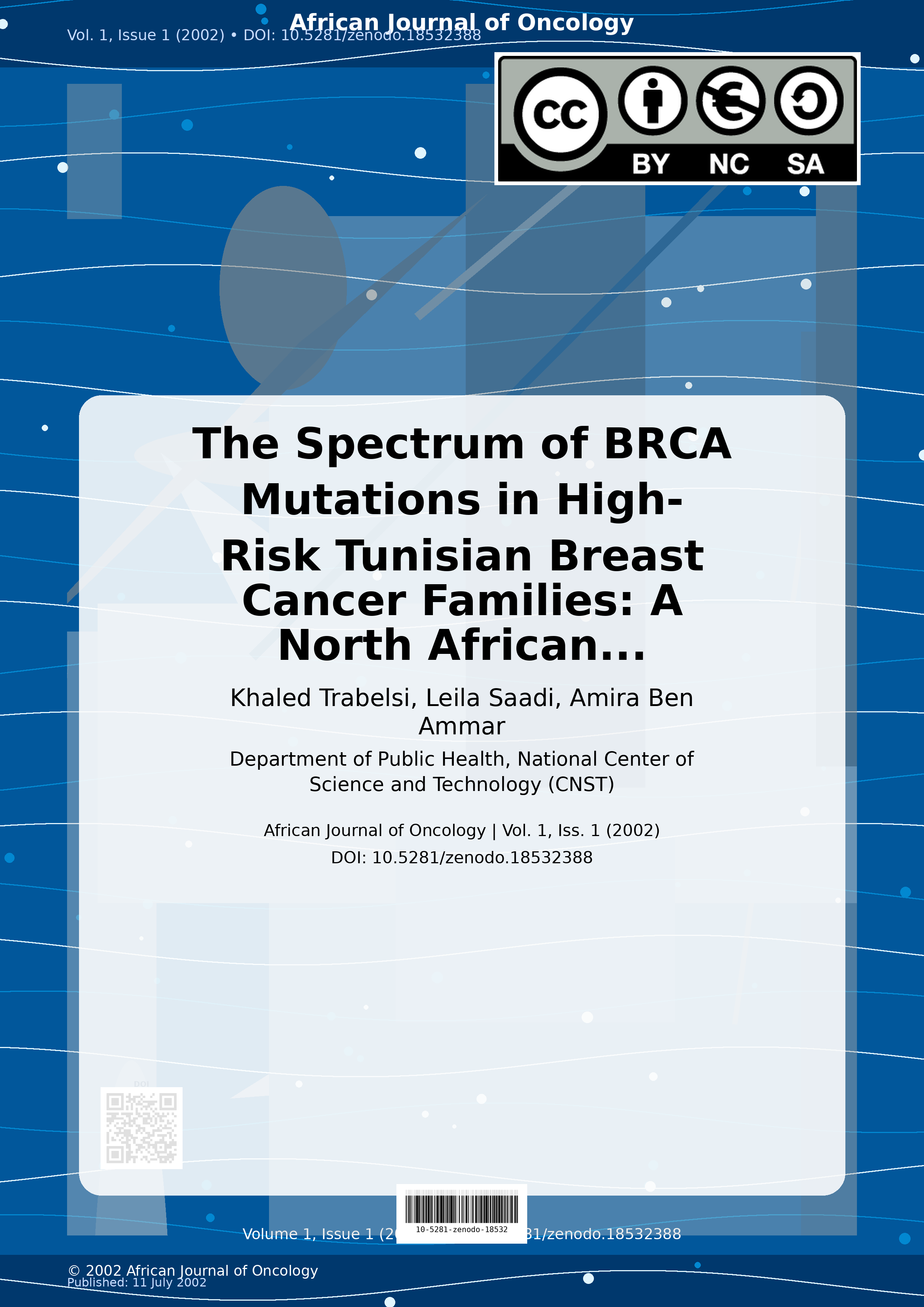 Cover image for: The Spectrum of BRCA Mutations in High-Risk Tunisian Breast 