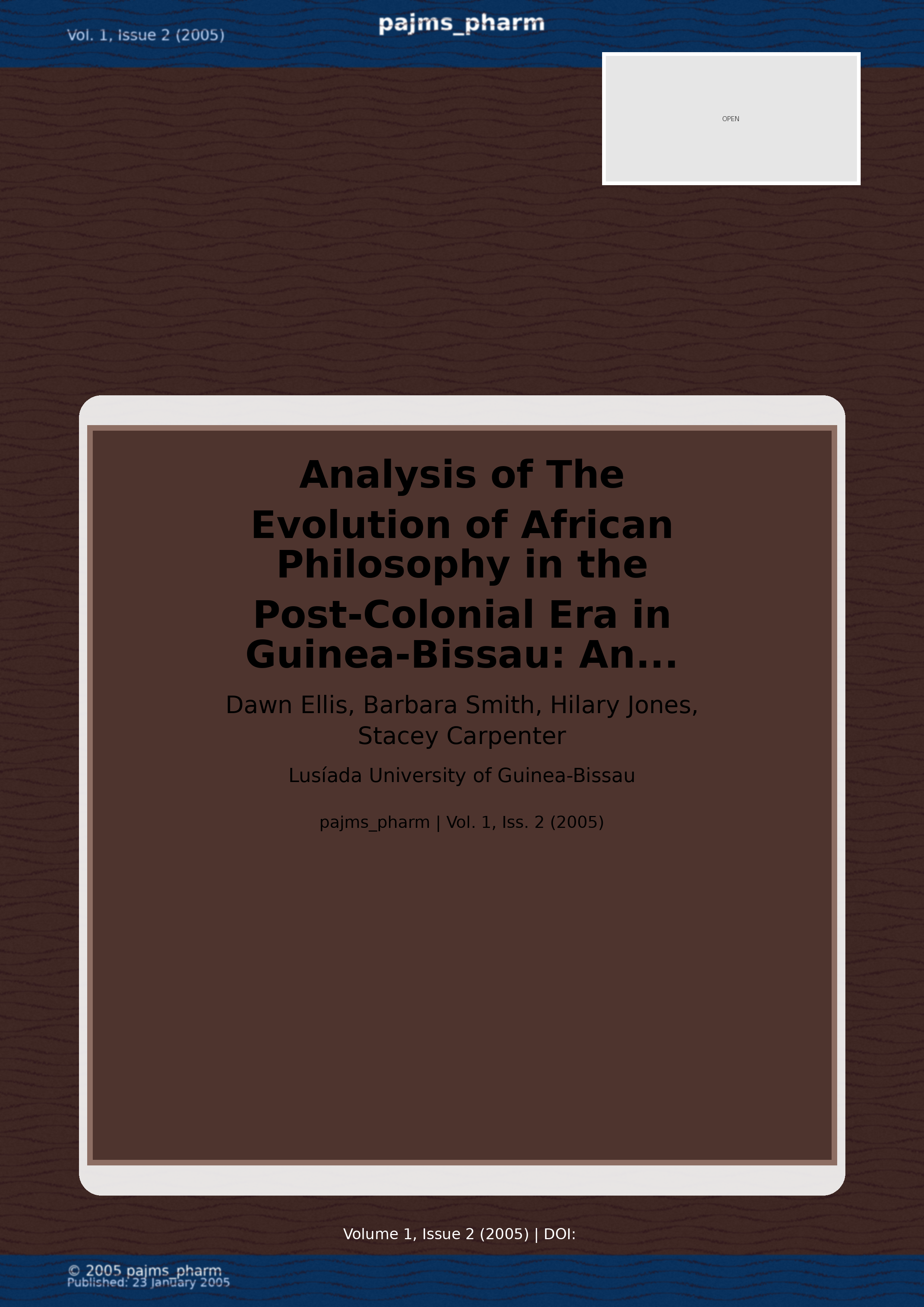 Cover image for: Analysis of The Evolution of African Philosophy in the Post-