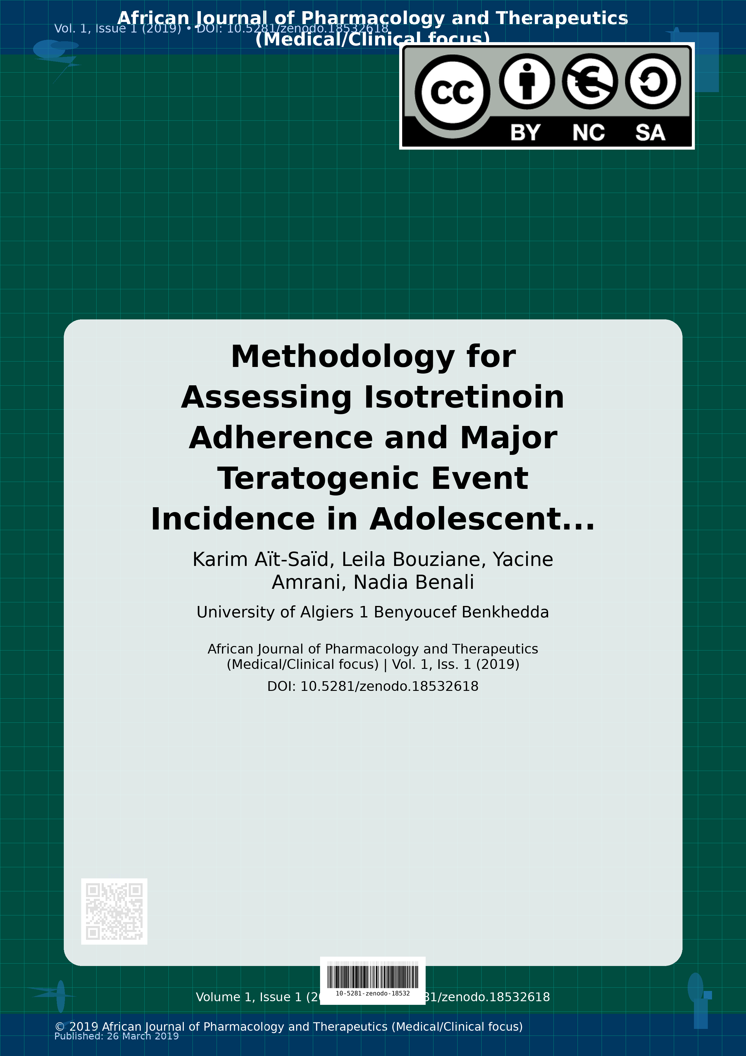 Cover image for: Methodology for Assessing Isotretinoin Adherence and Major T