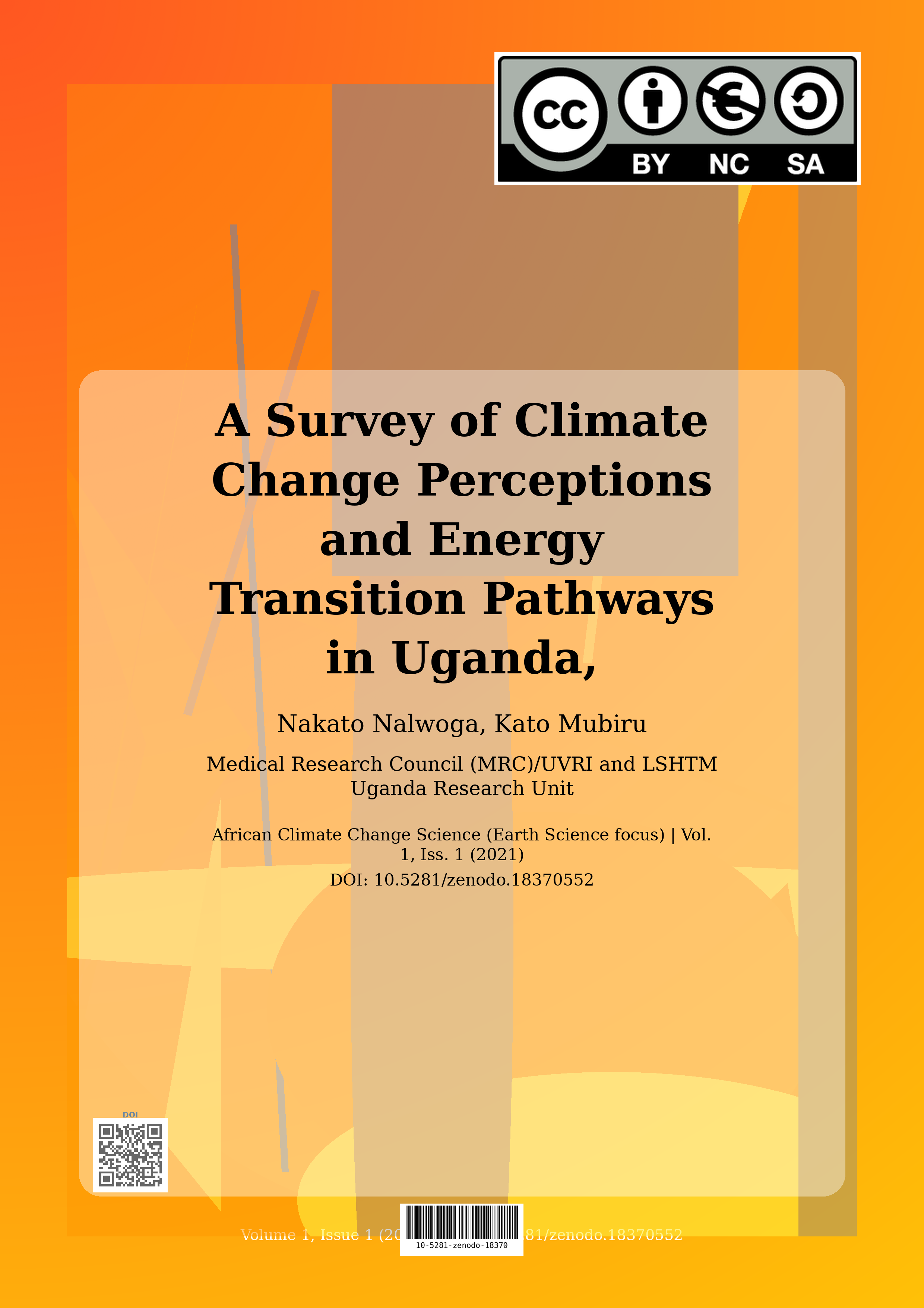 Cover image for: A Survey of Climate Change Perceptions and Energy Transition