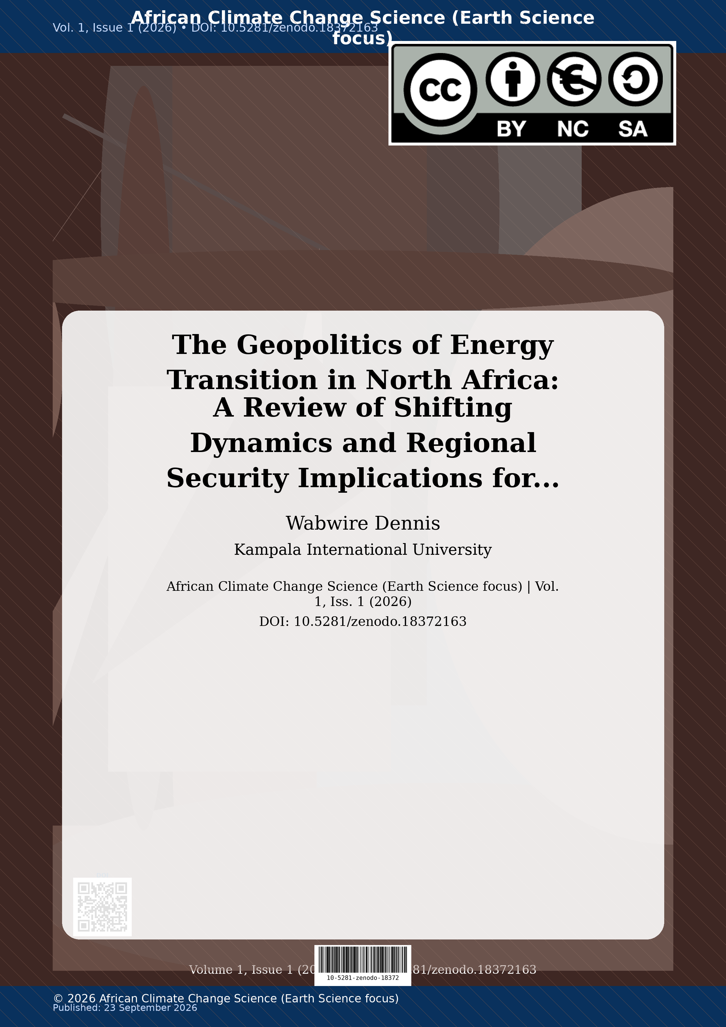 Cover image for: The Geopolitics of Energy Transition in North Africa