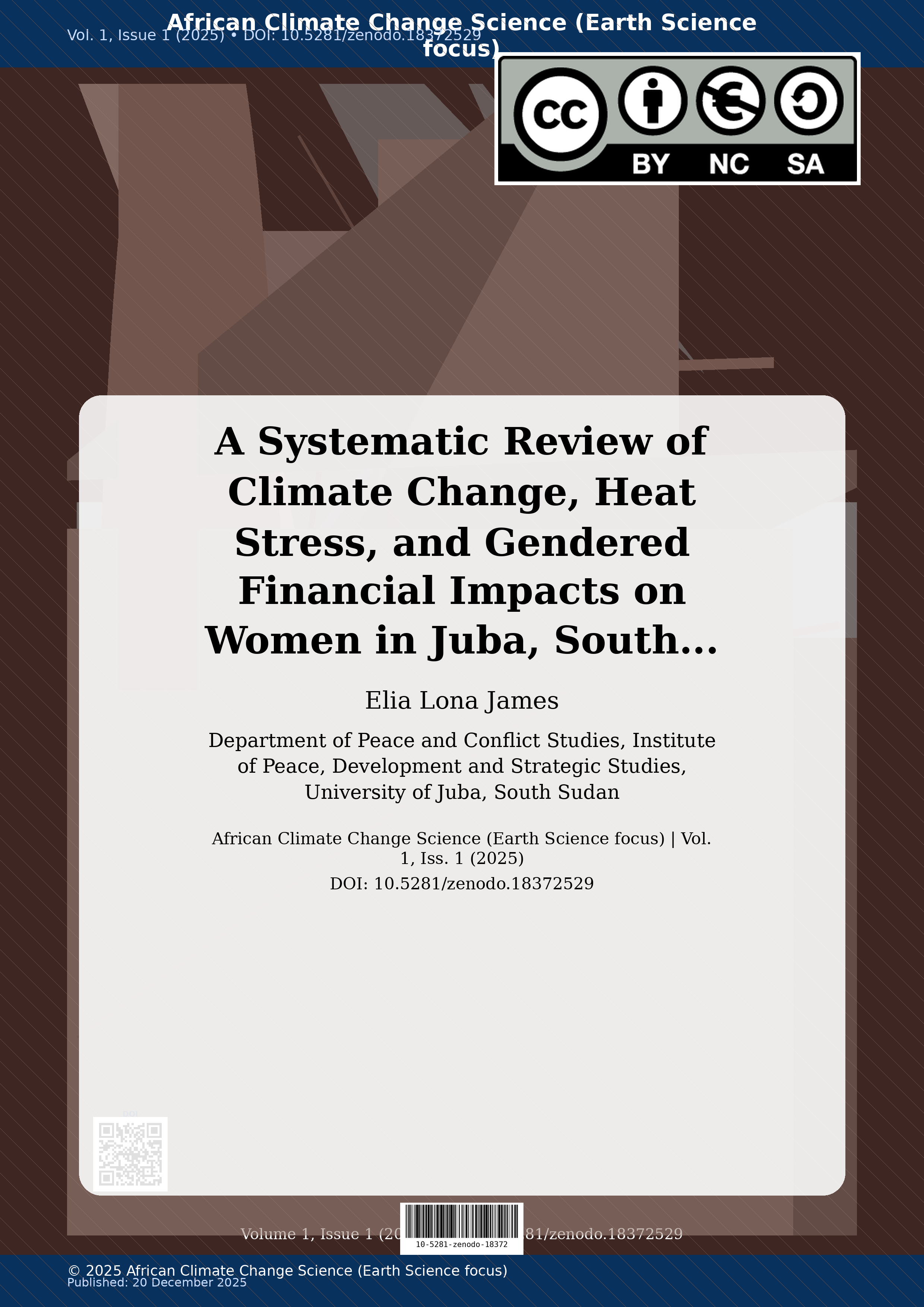 Cover image for: A Systematic Review of Climate Change, Heat Stress, and Gend