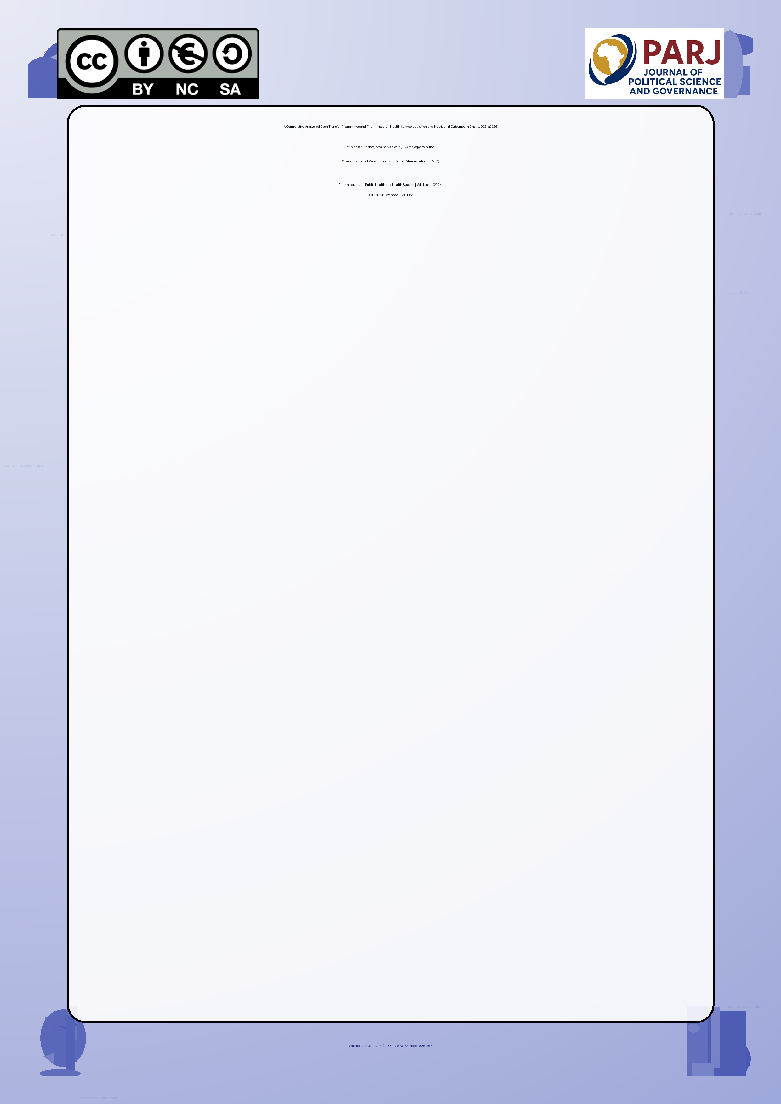 Cover image for: A Comparative Analysis of Cash Transfer Programmes and Their