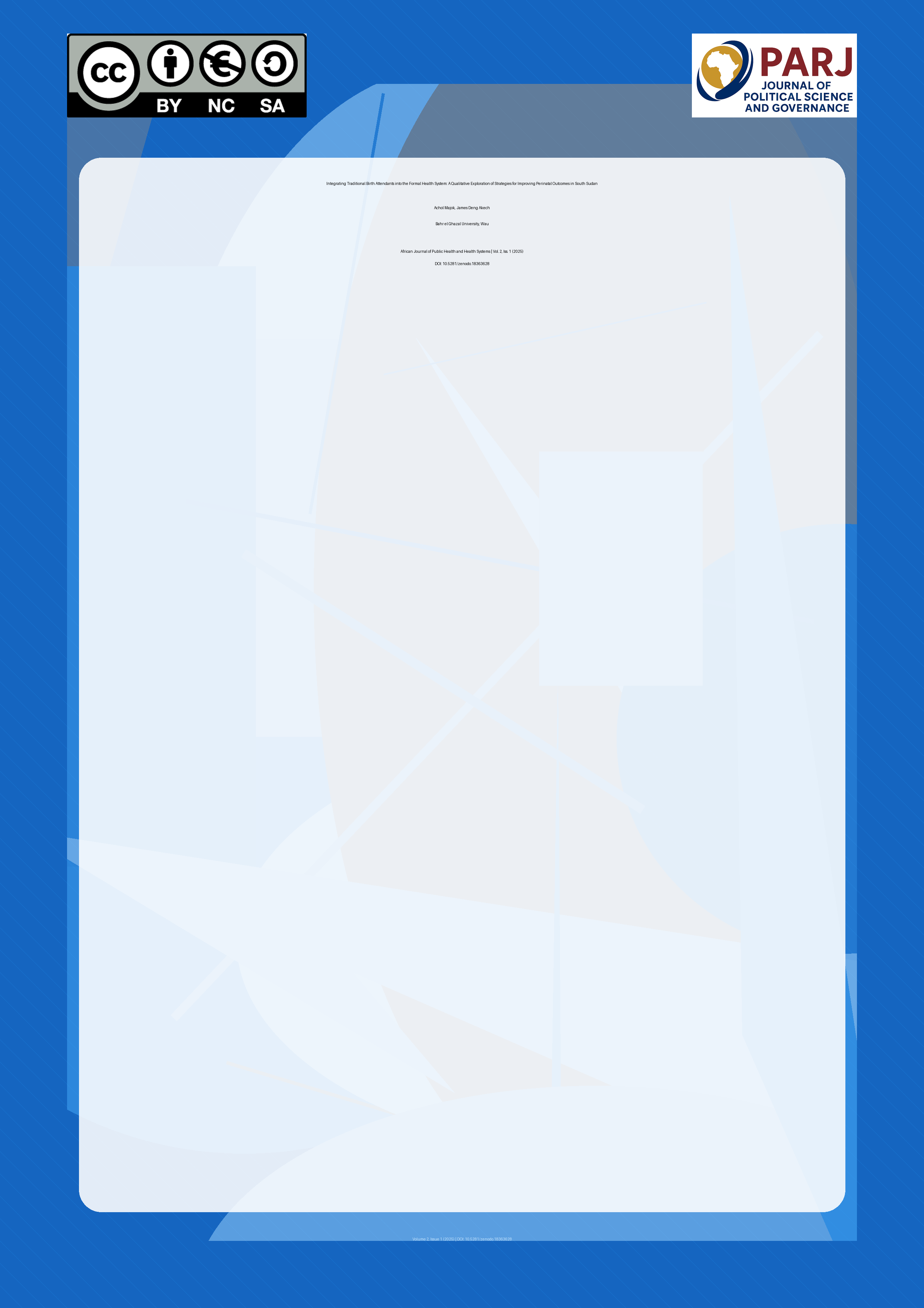 Cover image for: Integrating Traditional Birth Attendants into the Formal Hea