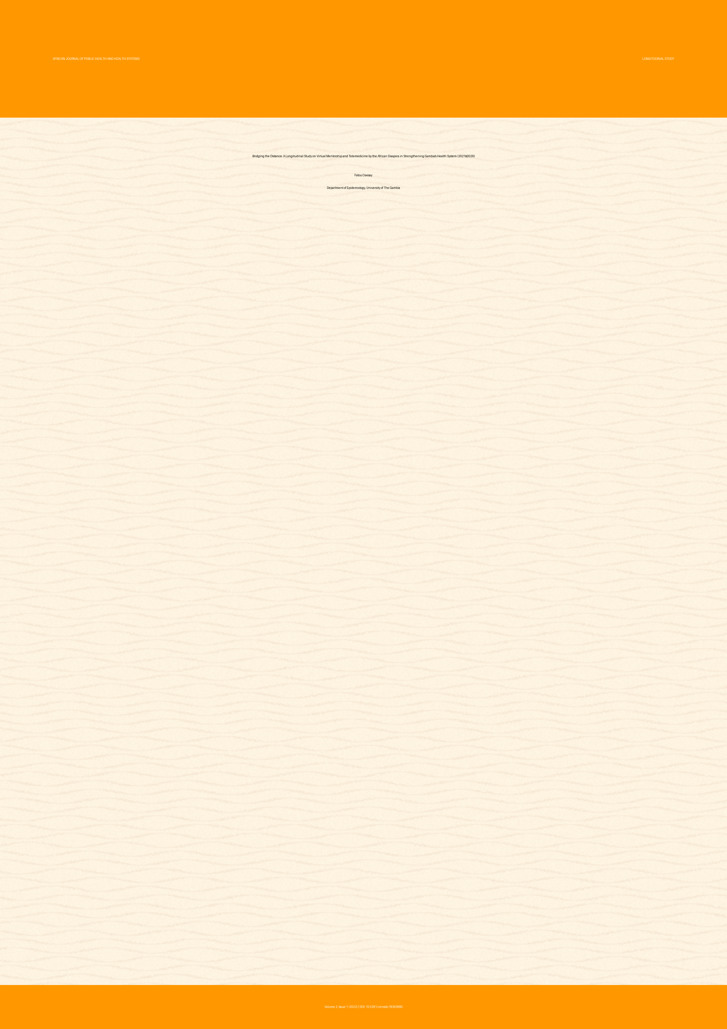 Cover image for: Bridging the Distance