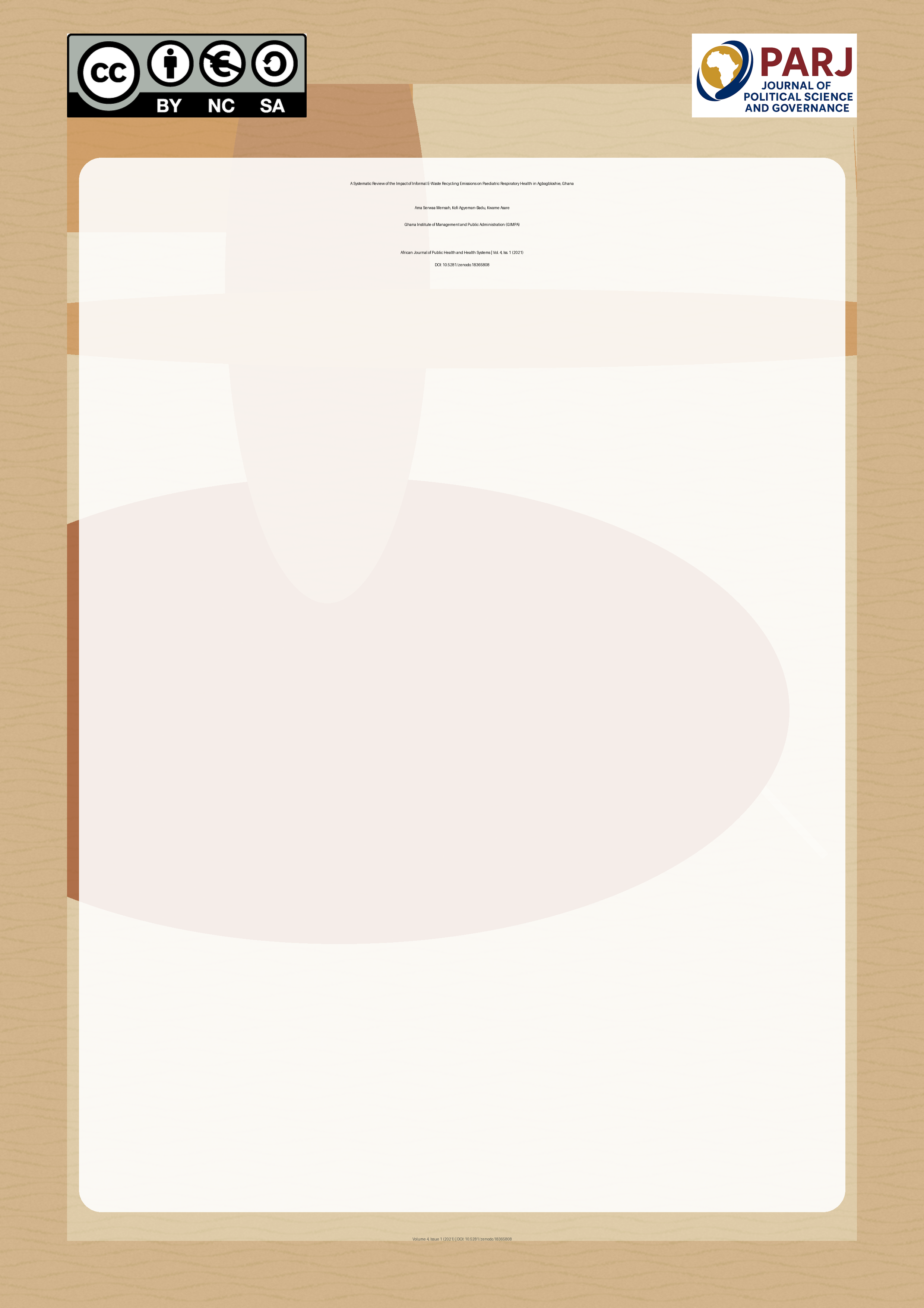 Cover image for: A Systematic Review of the Impact of Informal E-Waste Recycl