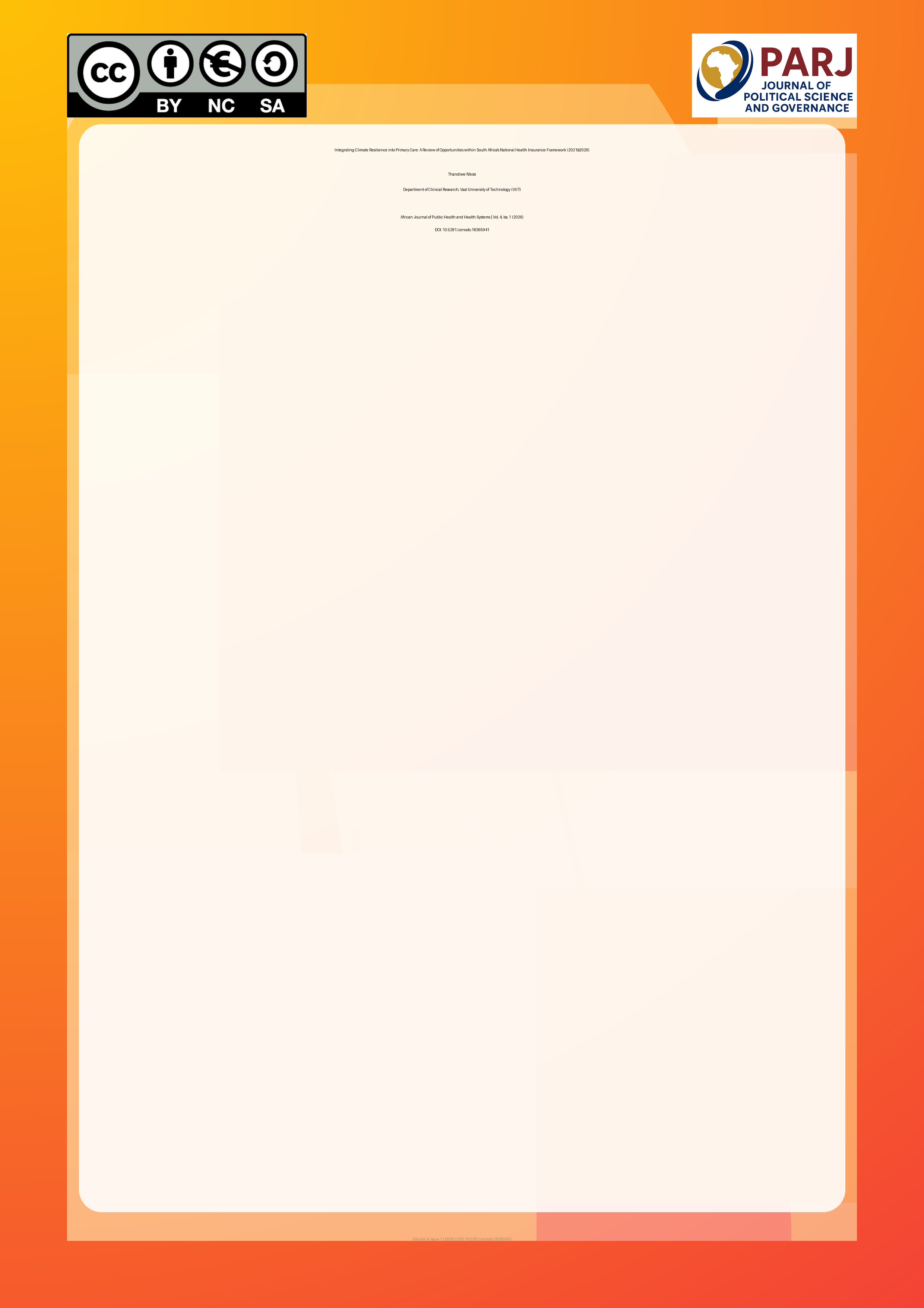 Cover image for: Integrating Climate Resilience into Primary Care