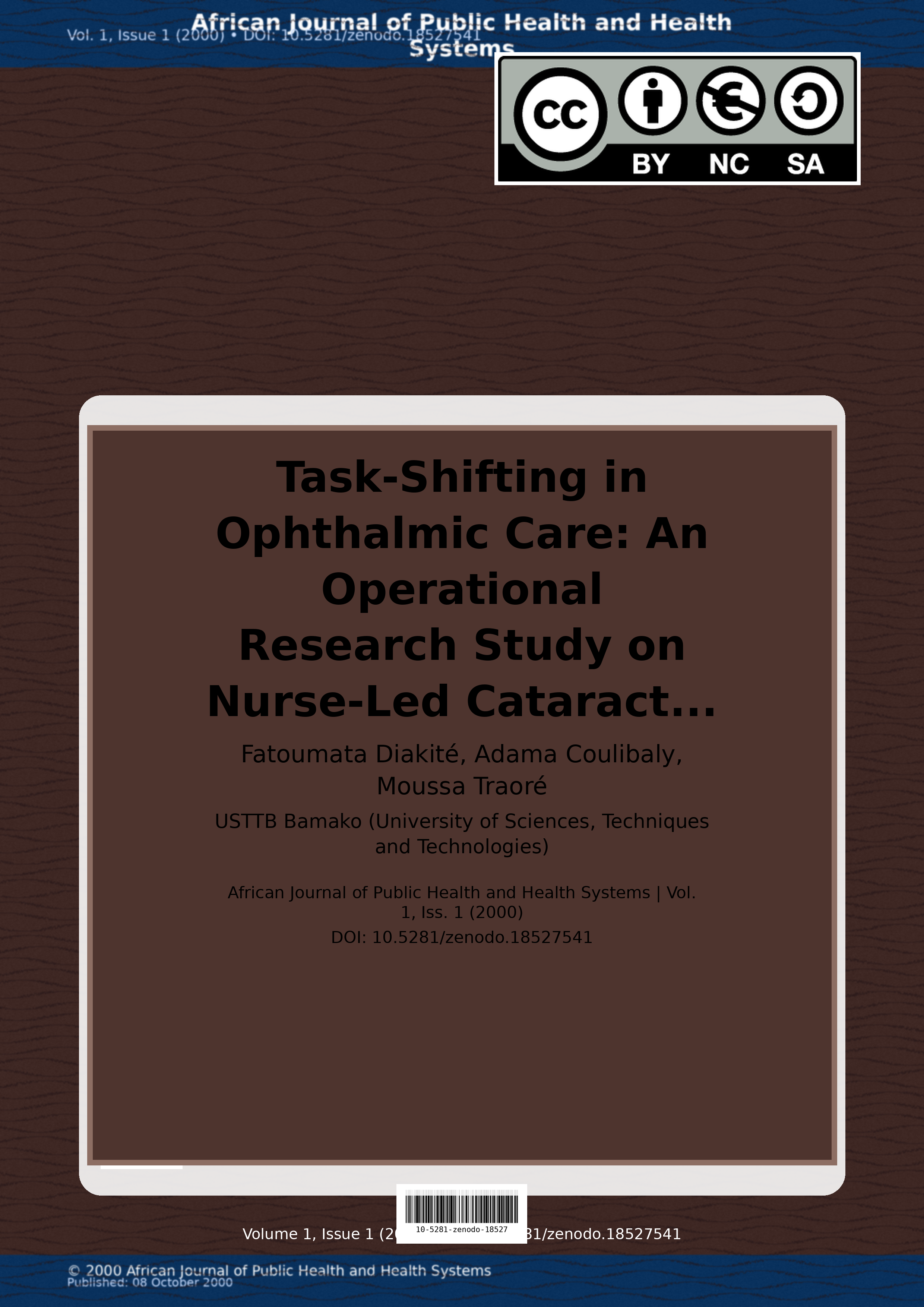 Cover image for: Task-Shifting in Ophthalmic Care
