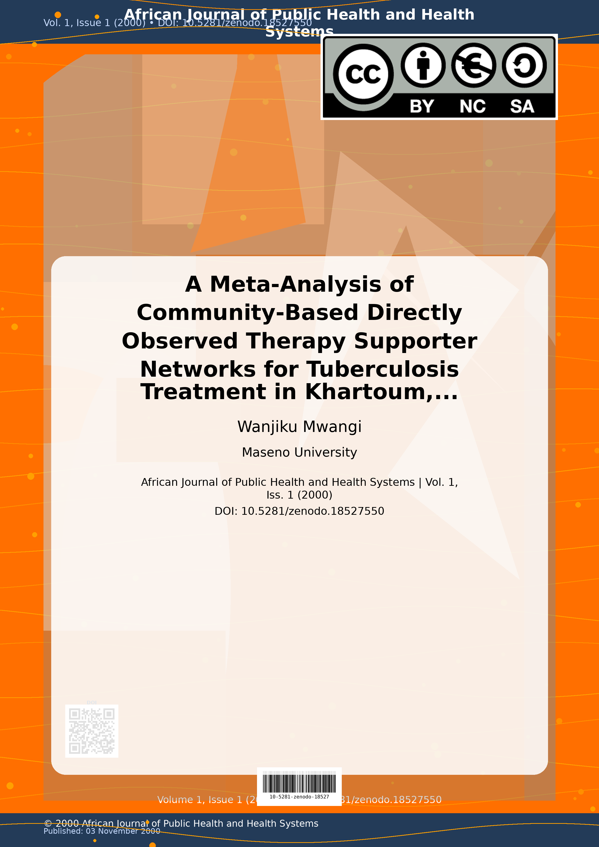 Cover image for: A Meta-Analysis of Community-Based Directly Observed Therapy