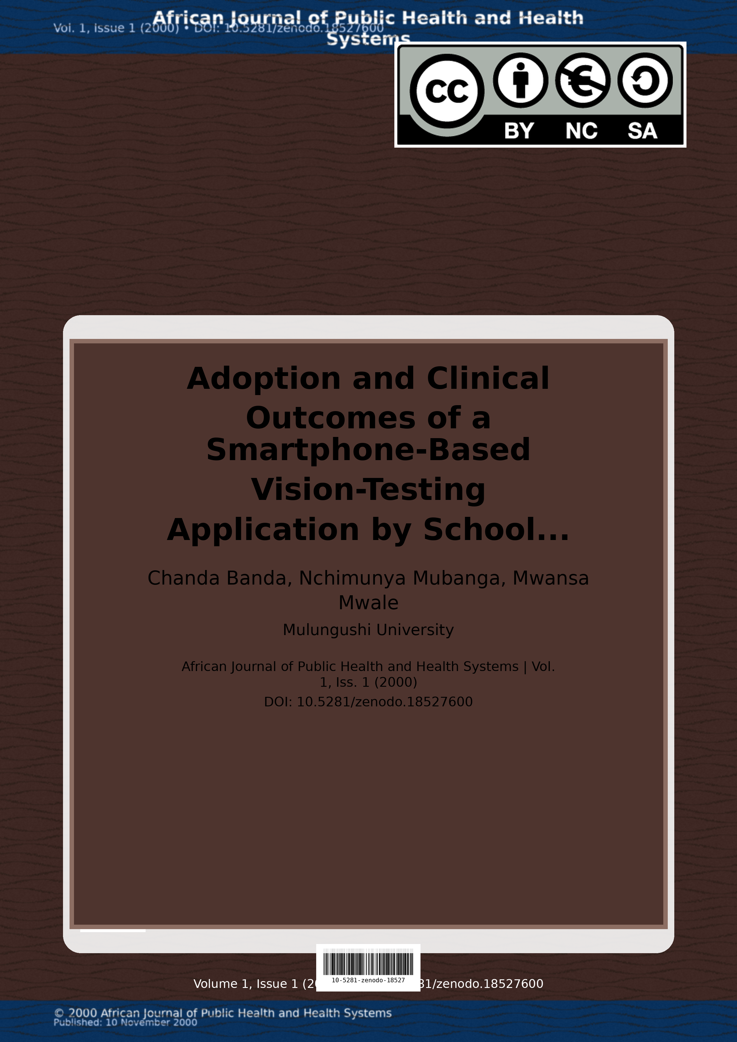 Cover image for: Adoption and Clinical Outcomes of a Smartphone-Based Vision-