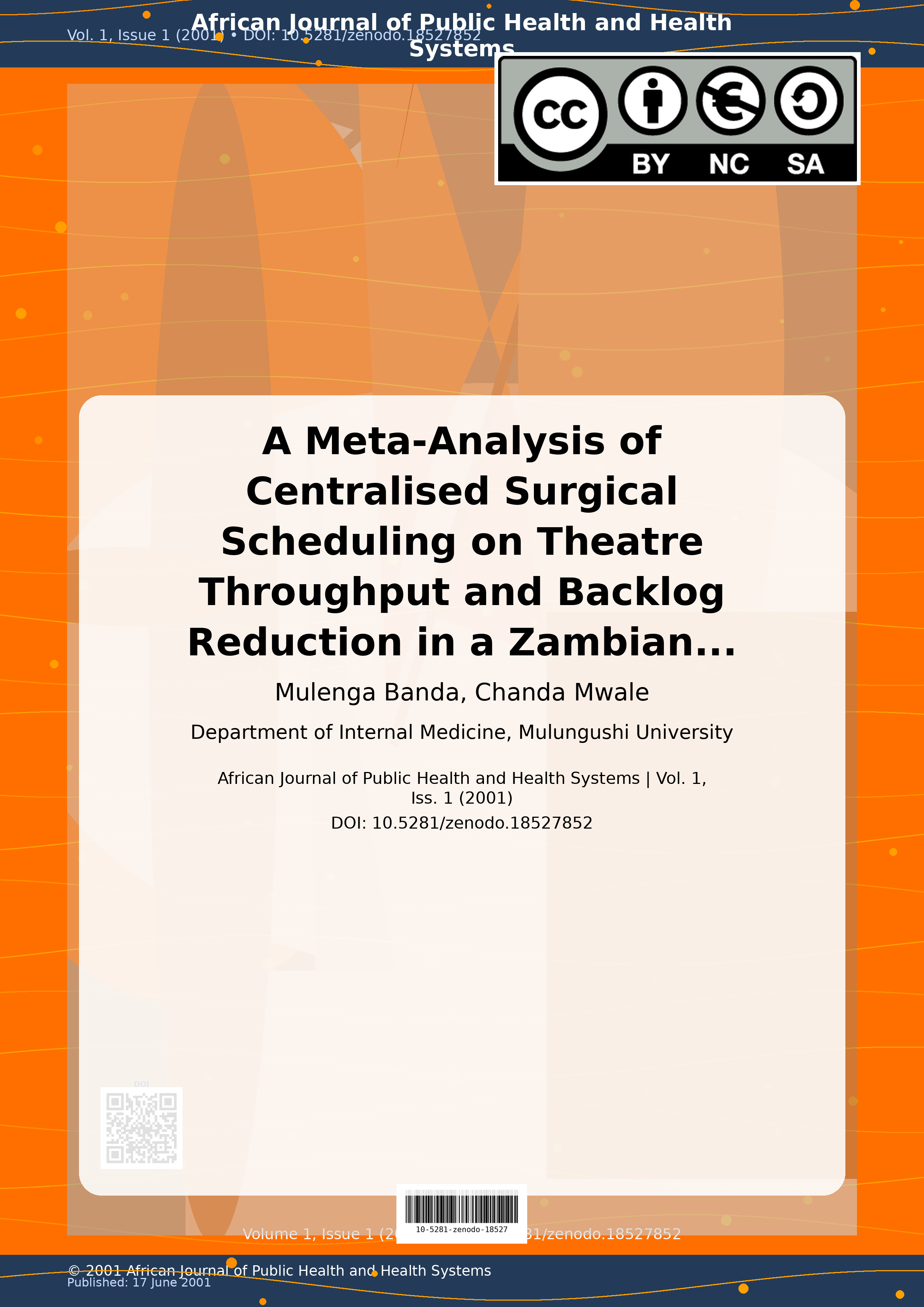 Cover image for: A Meta-Analysis of Centralised Surgical Scheduling on Theatr