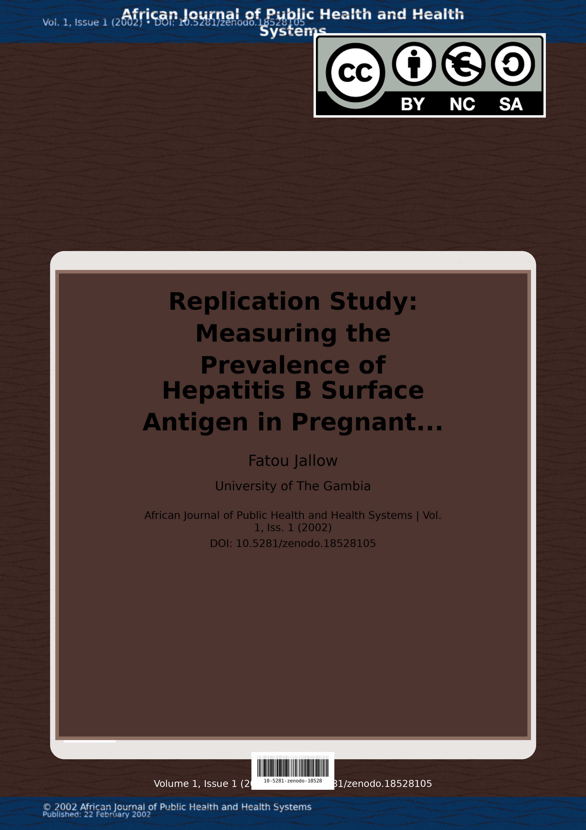 Cover image for: Replication Study