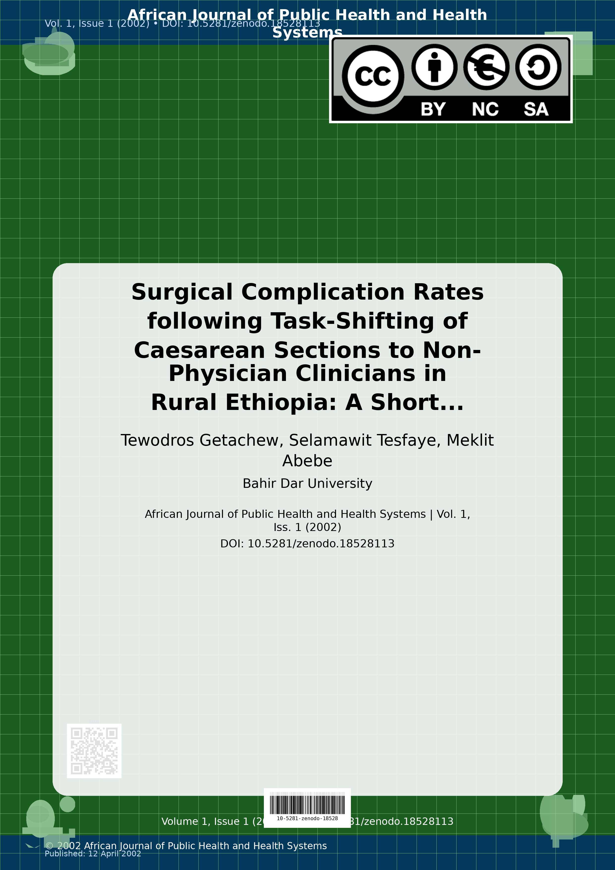 Cover image for: Surgical Complication Rates following Task-Shifting of Caesa