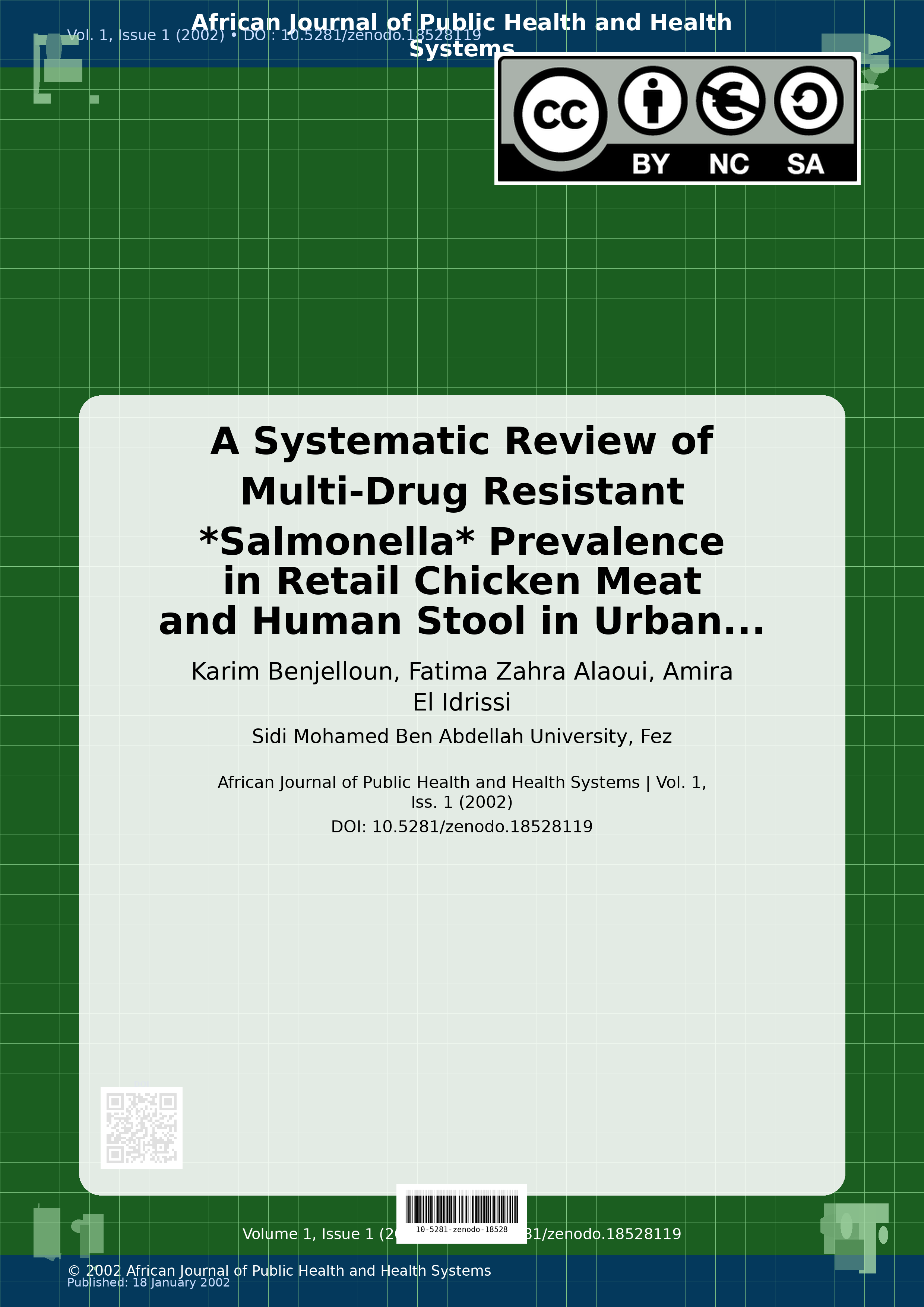 Cover image for: A Systematic Review of Multi-Drug Resistant *Salmonella* Pre