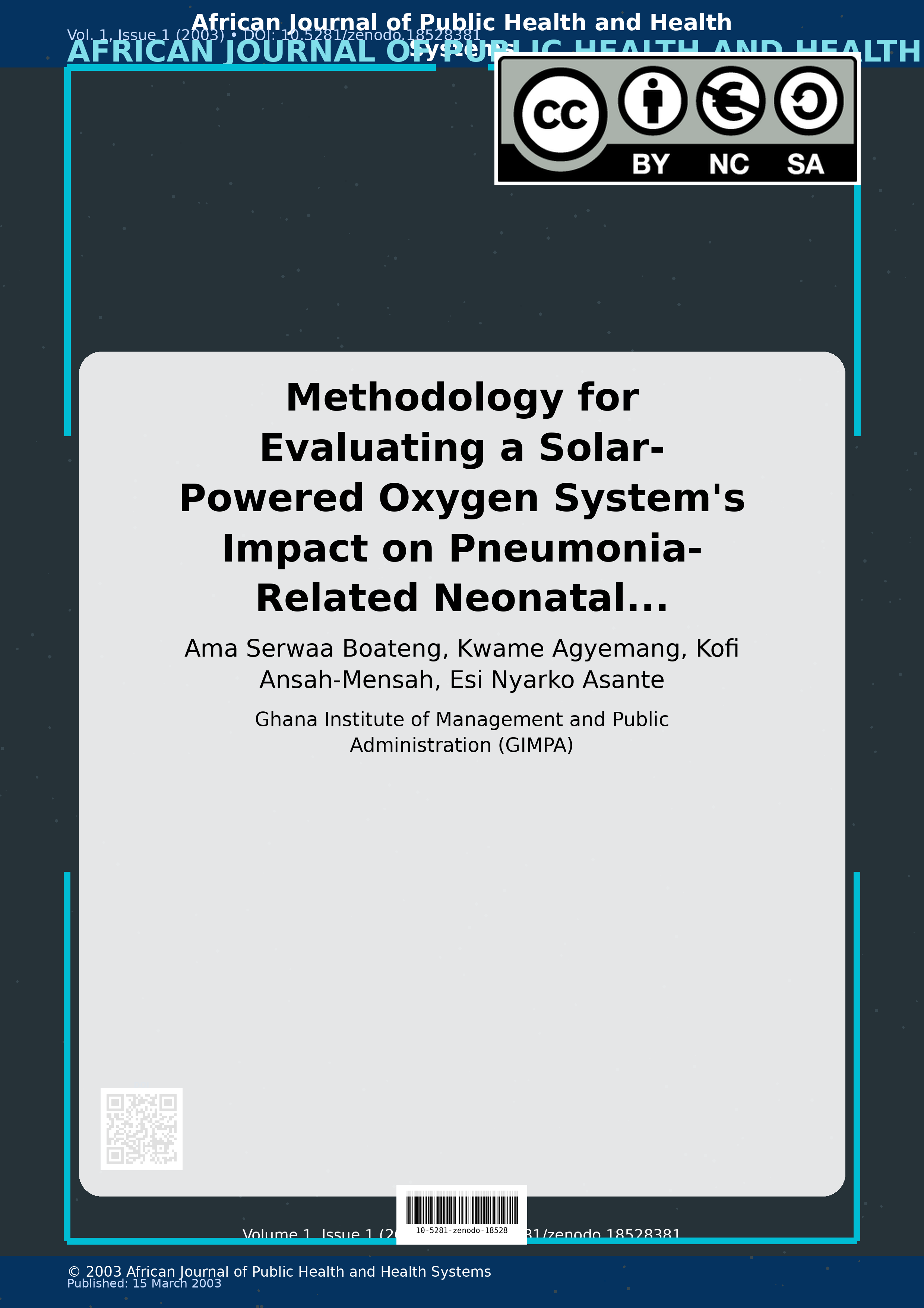 Cover image for: Methodology for Evaluating a Solar-Powered Oxygen System's I