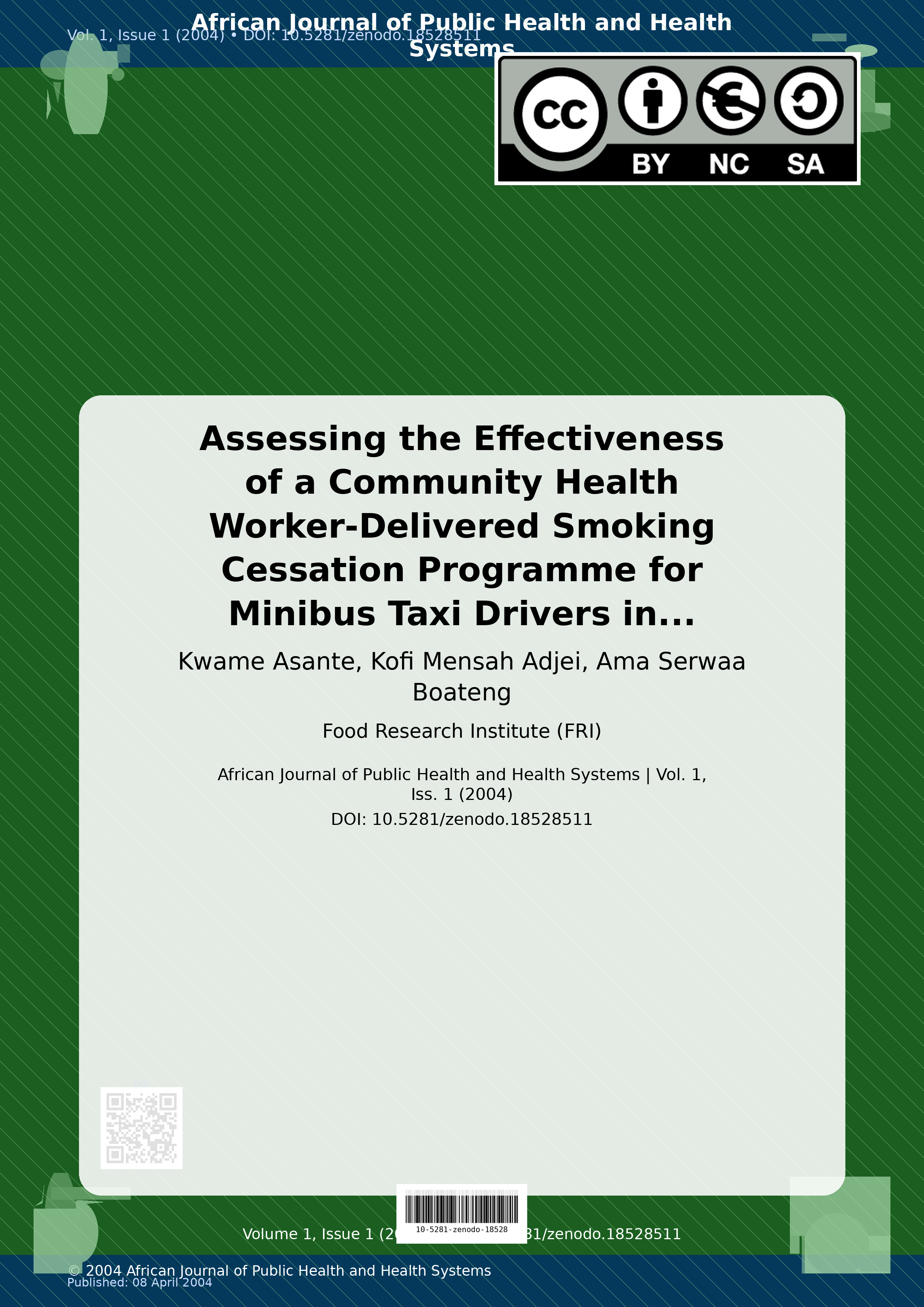 Cover image for: Assessing the Effectiveness of a Community Health Worker-Del
