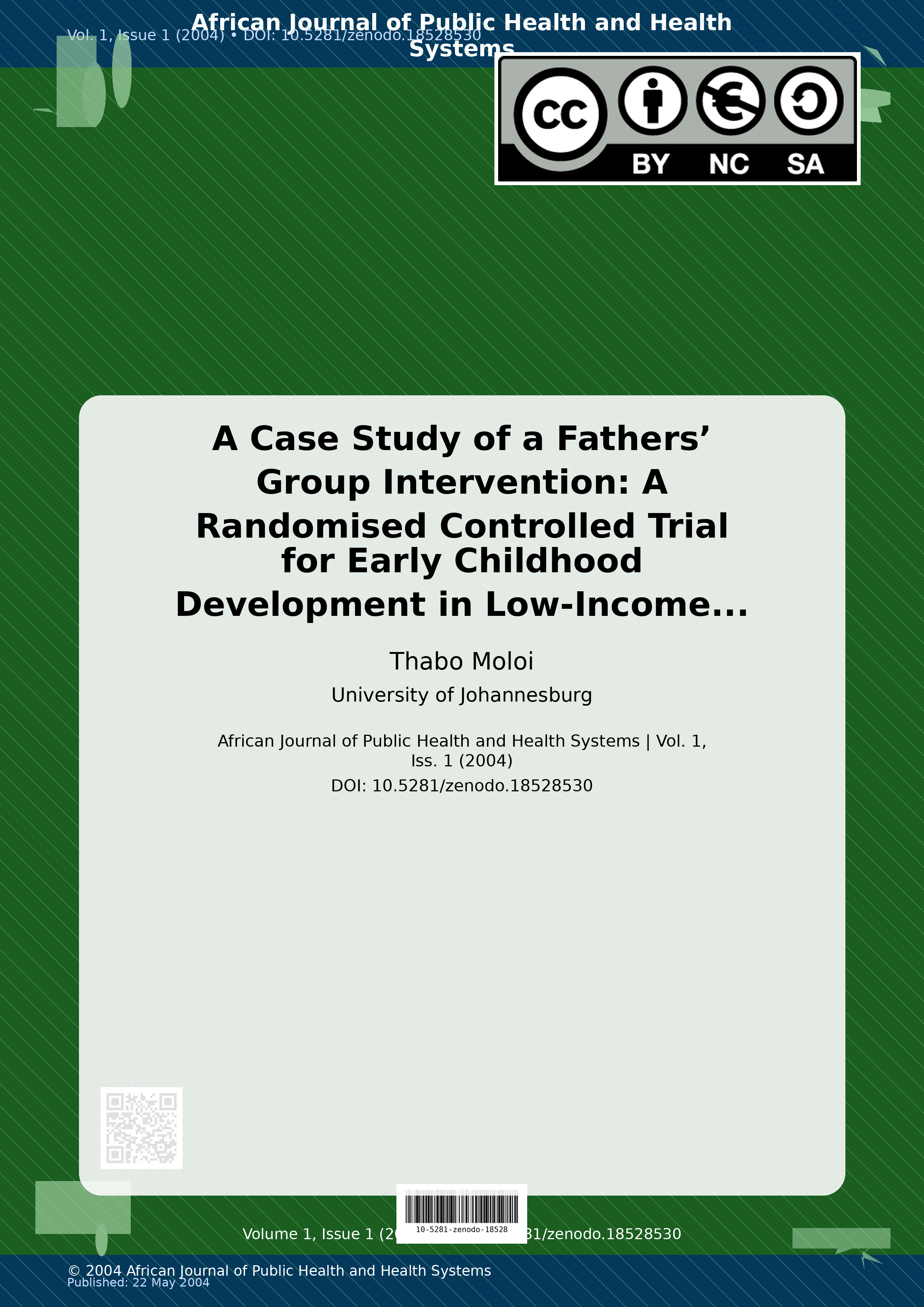 Cover image for: A Case Study of a Fathers’ Group Intervention