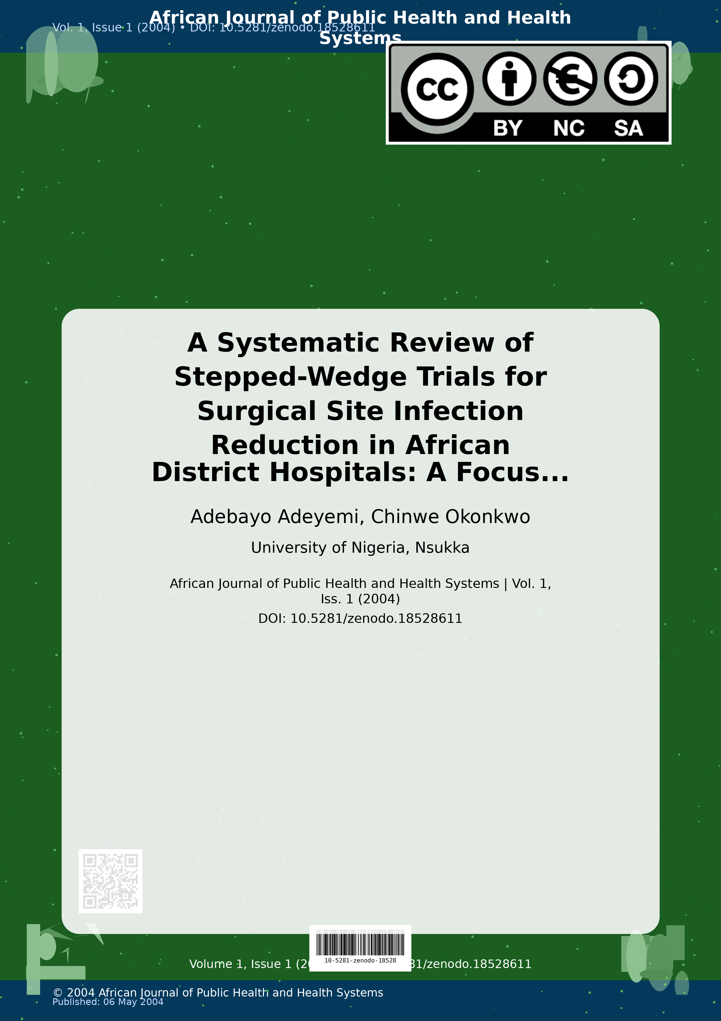 Cover image for: A Systematic Review of Stepped-Wedge Trials for Surgical Sit