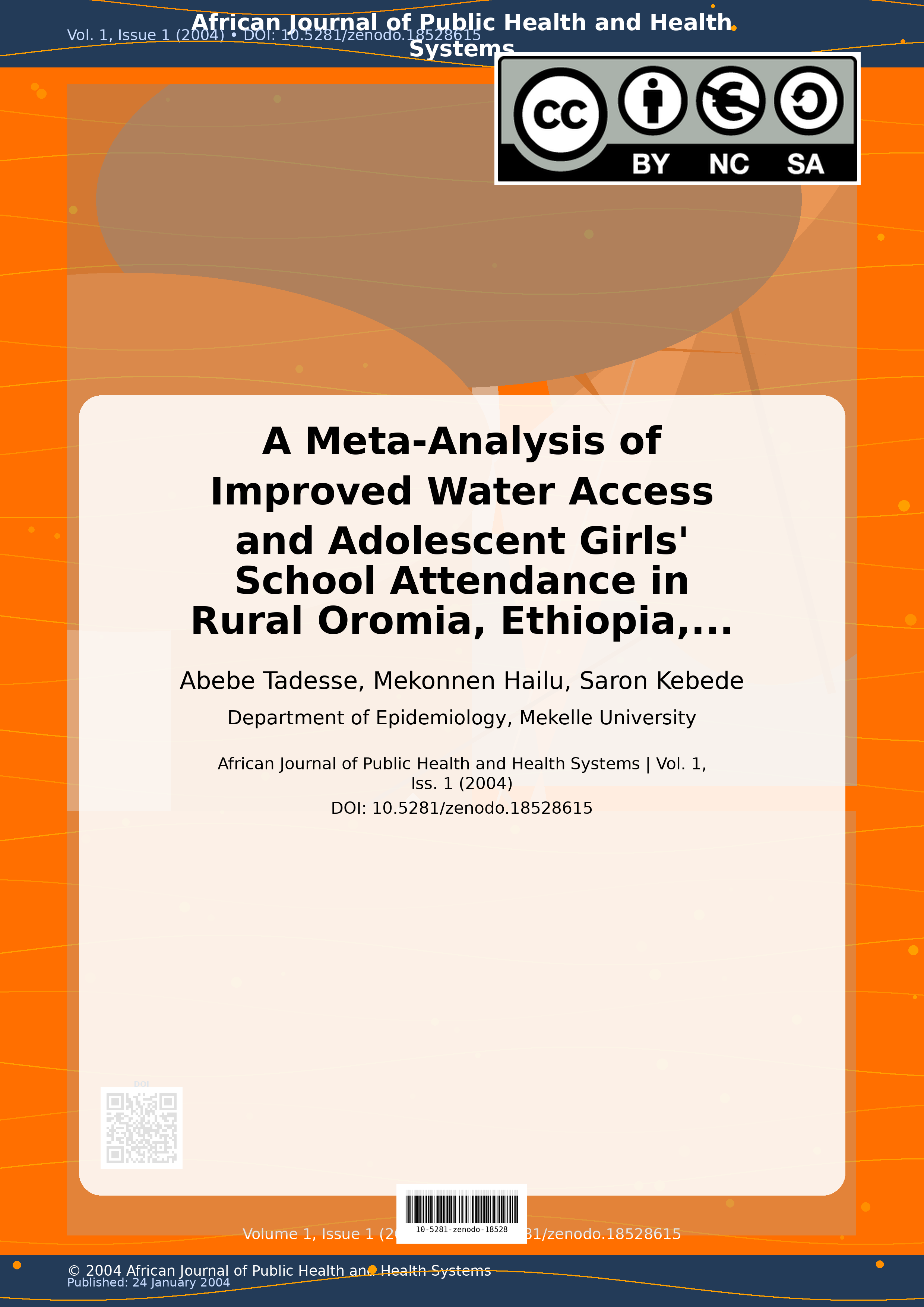 Cover image for: A Meta-Analysis of Improved Water Access and Adolescent Girl