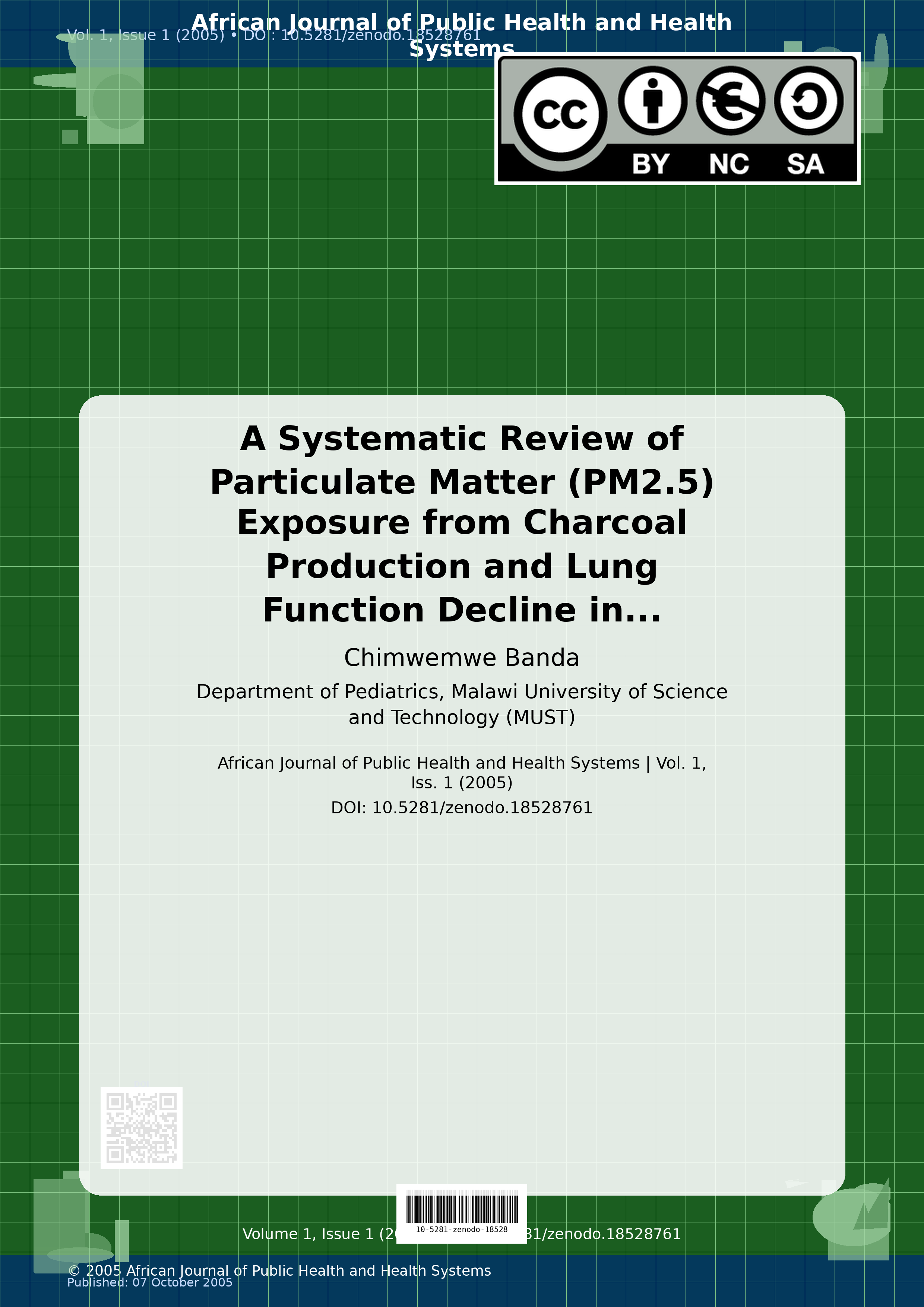 Cover image for: A Systematic Review of Particulate Matter (PM2.5) Exposure f