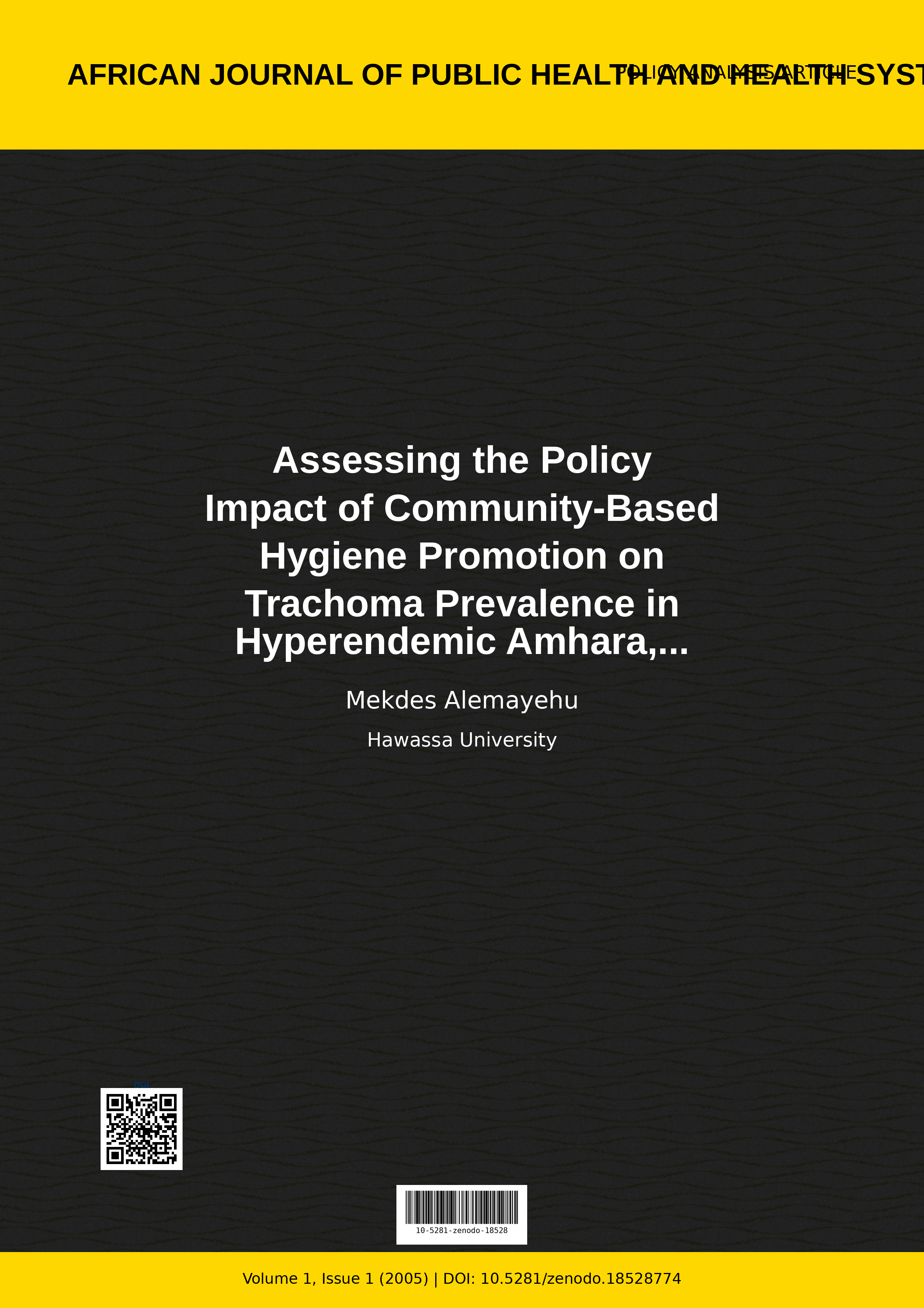 Cover image for: Assessing the Policy Impact of Community-Based Hygiene Promo