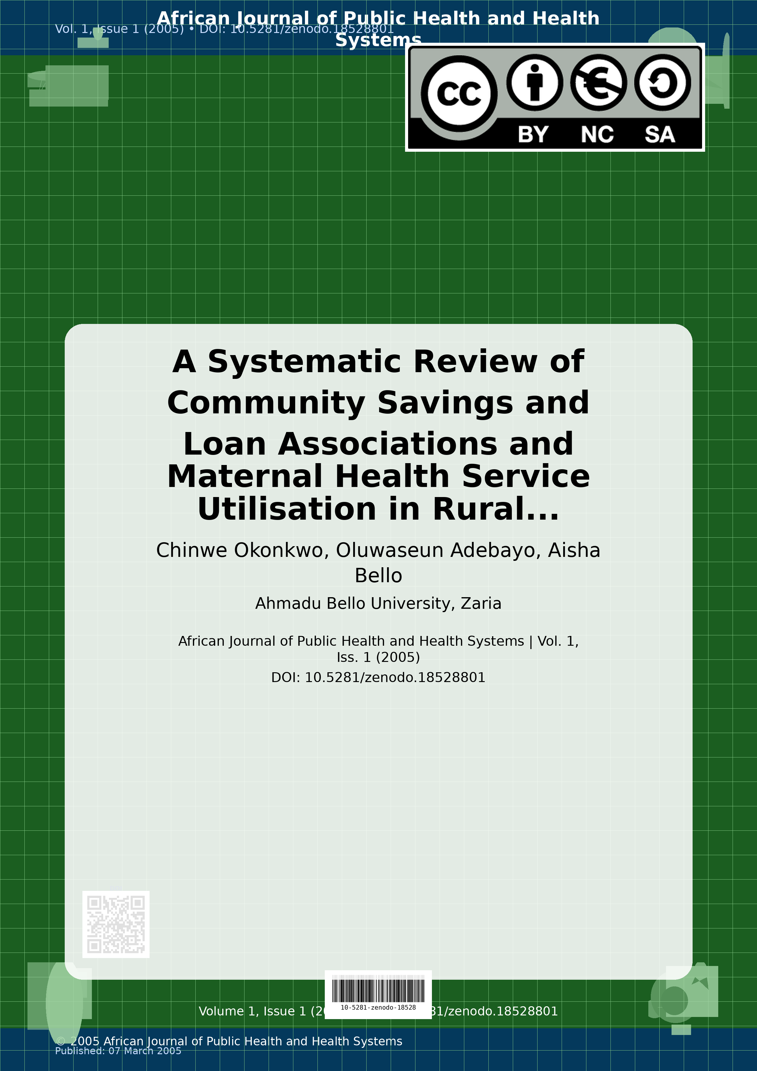 Cover image for: A Systematic Review of Community Savings and Loan Associatio