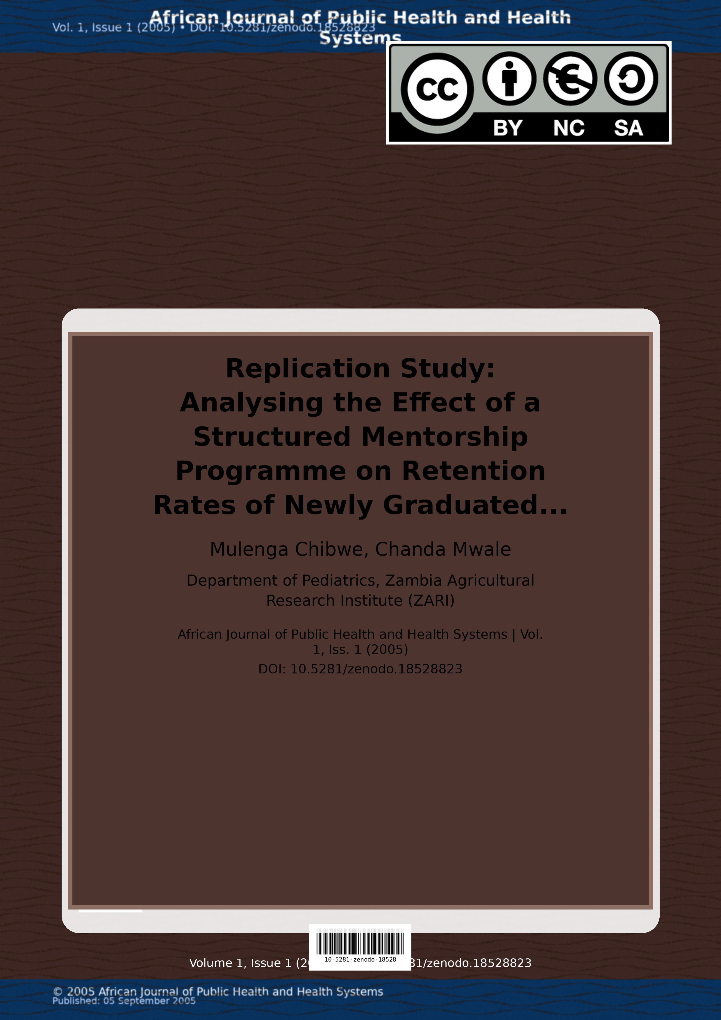 Cover image for: Replication Study