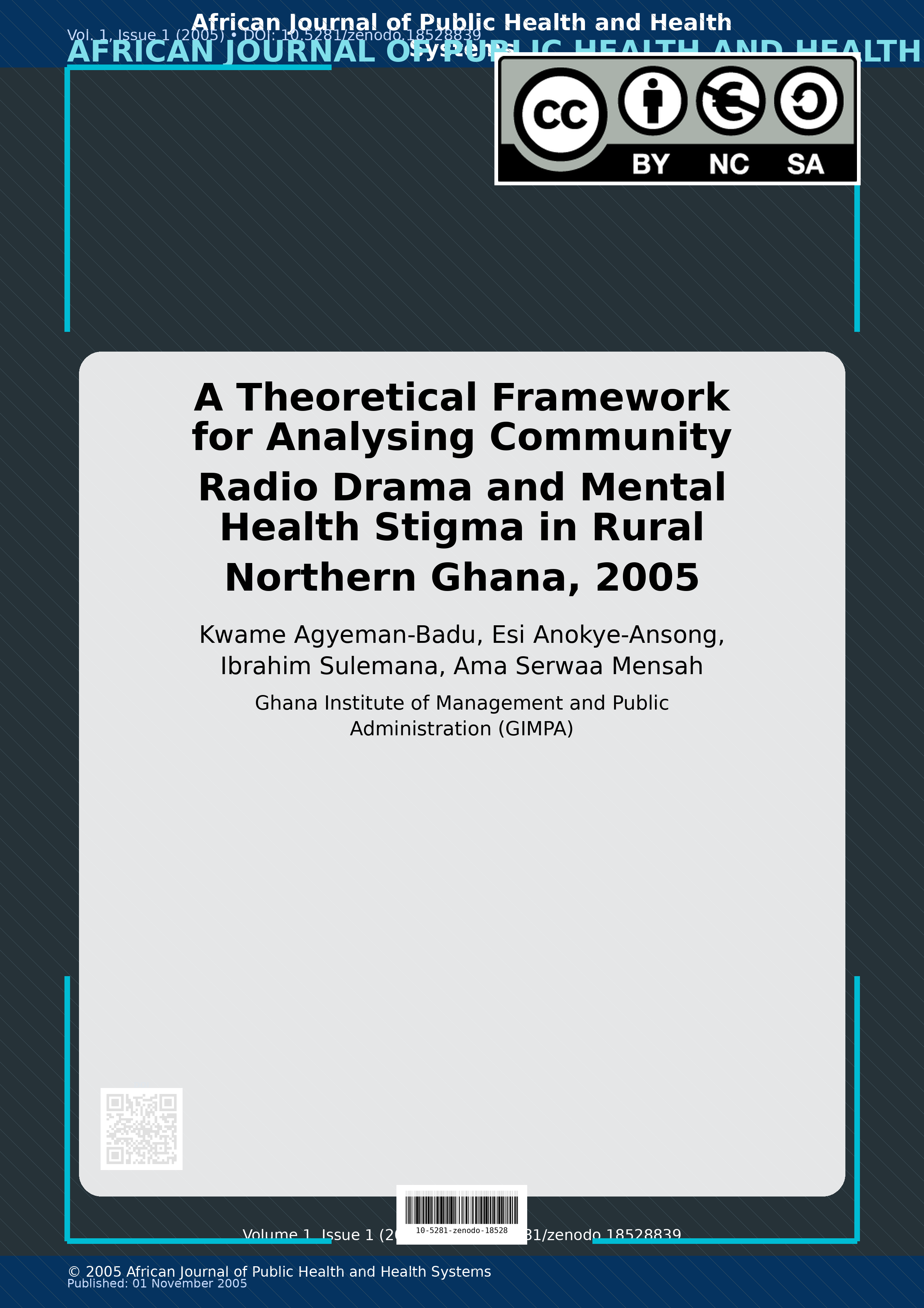 Cover image for: A Theoretical Framework for Analysing Community Radio Drama 