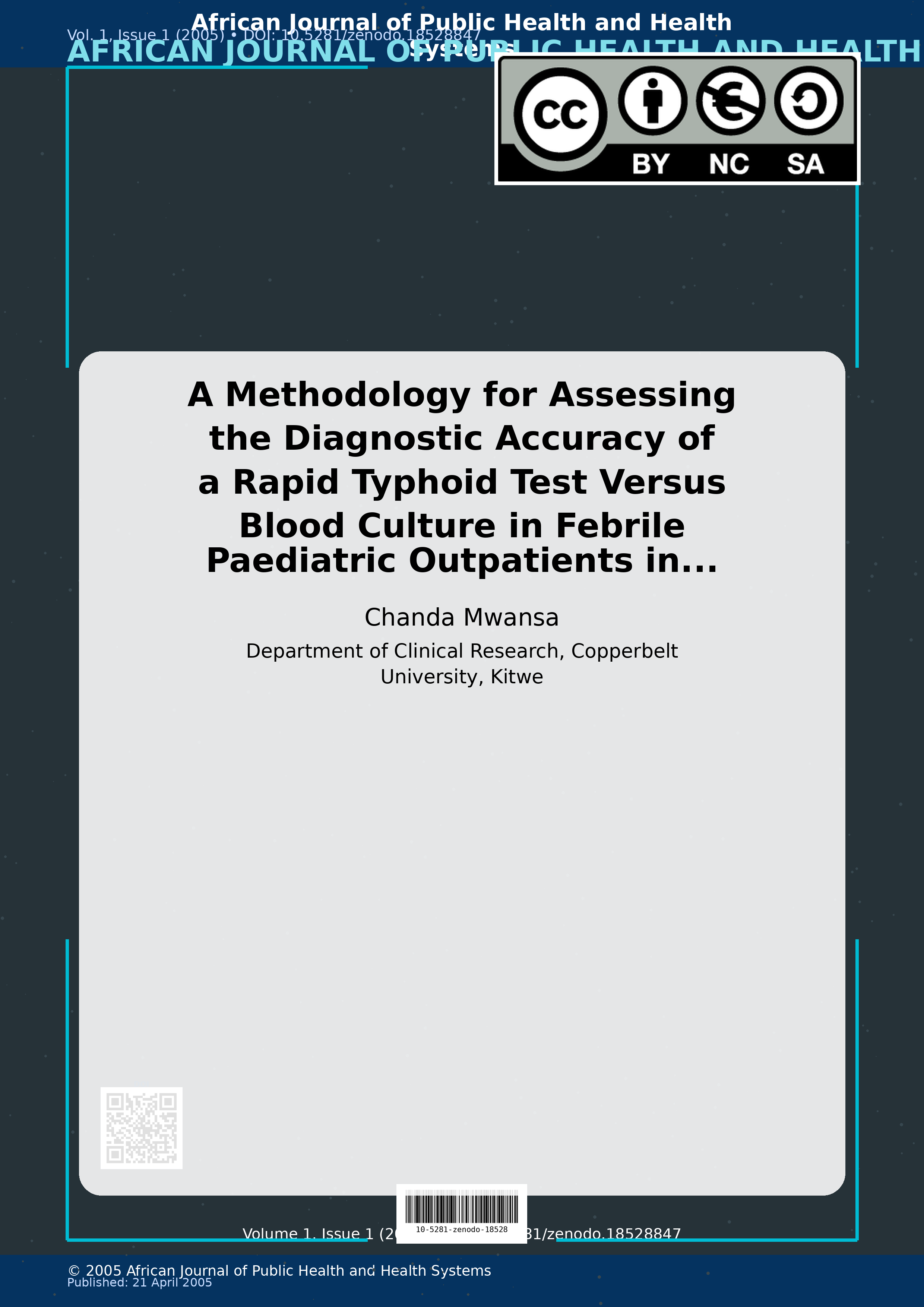 Cover image for: A Methodology for Assessing the Diagnostic Accuracy of a Rap
