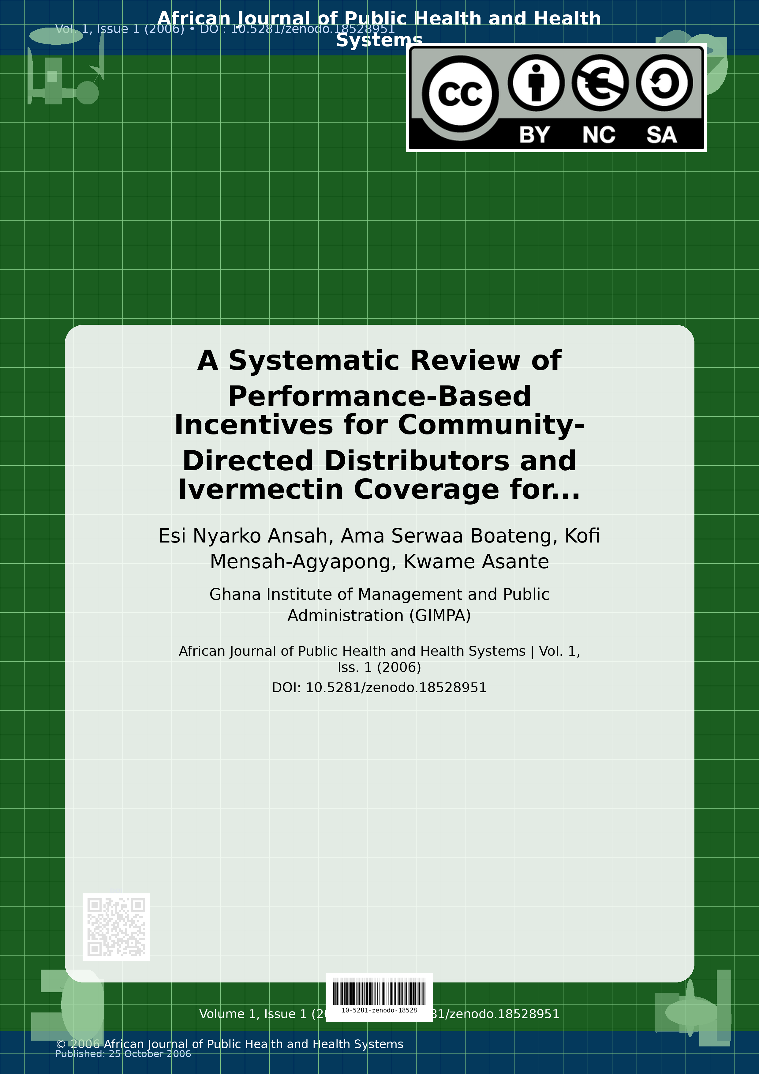 Cover image for: A Systematic Review of Performance-Based Incentives for Comm