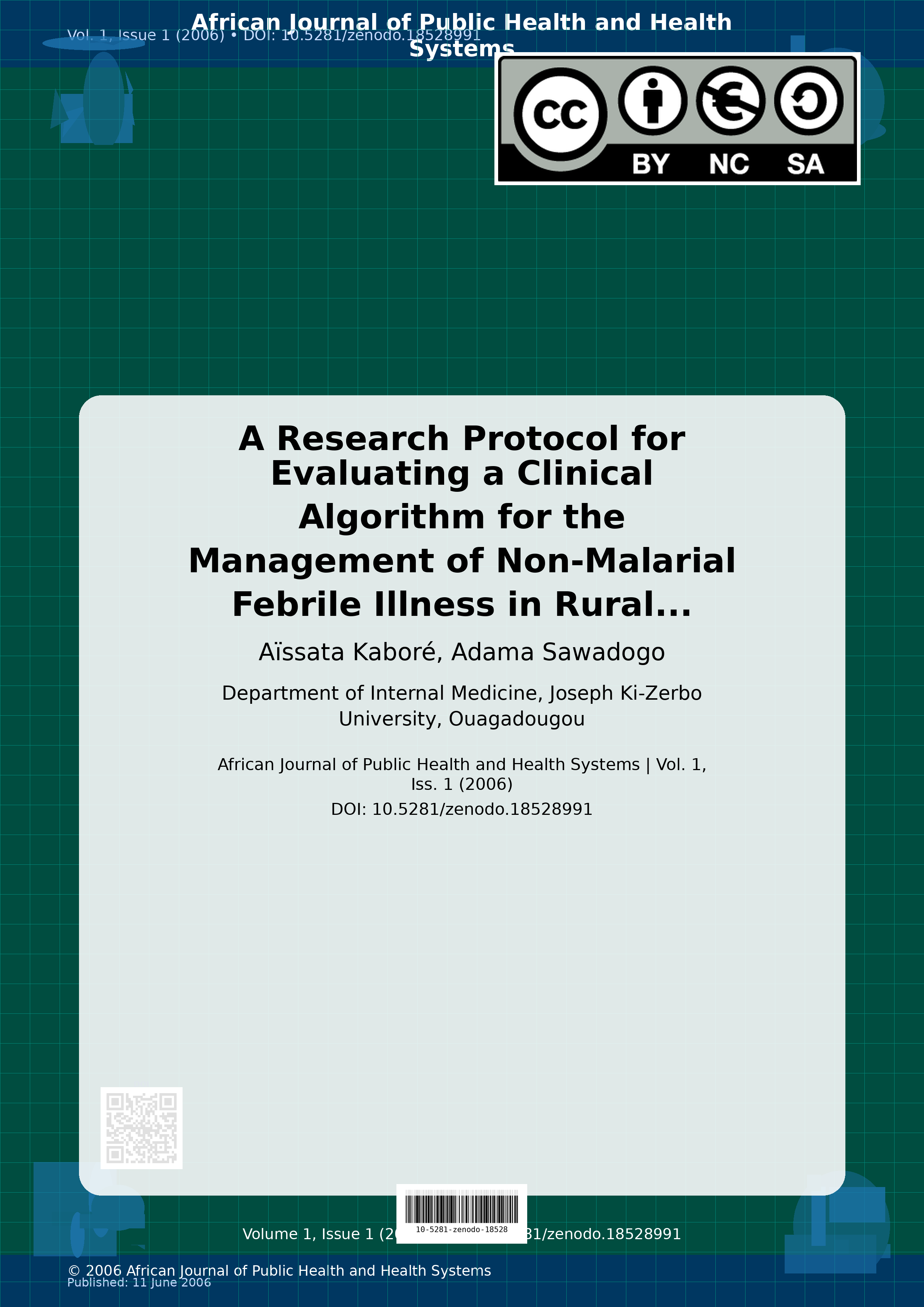 Cover image for: A Research Protocol for Evaluating a Clinical Algorithm for 