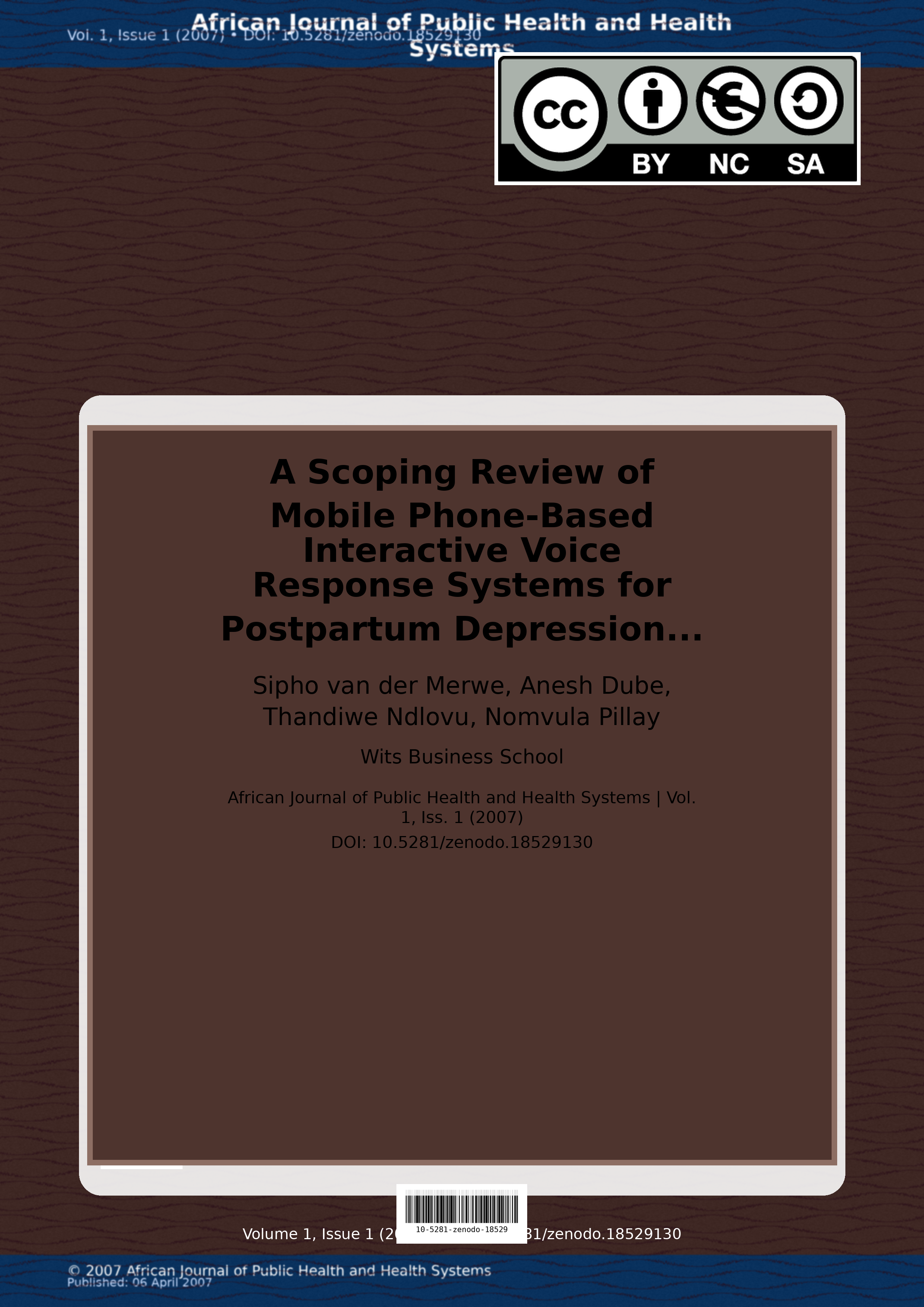 Cover image for: A Scoping Review of Mobile Phone-Based Interactive Voice Res