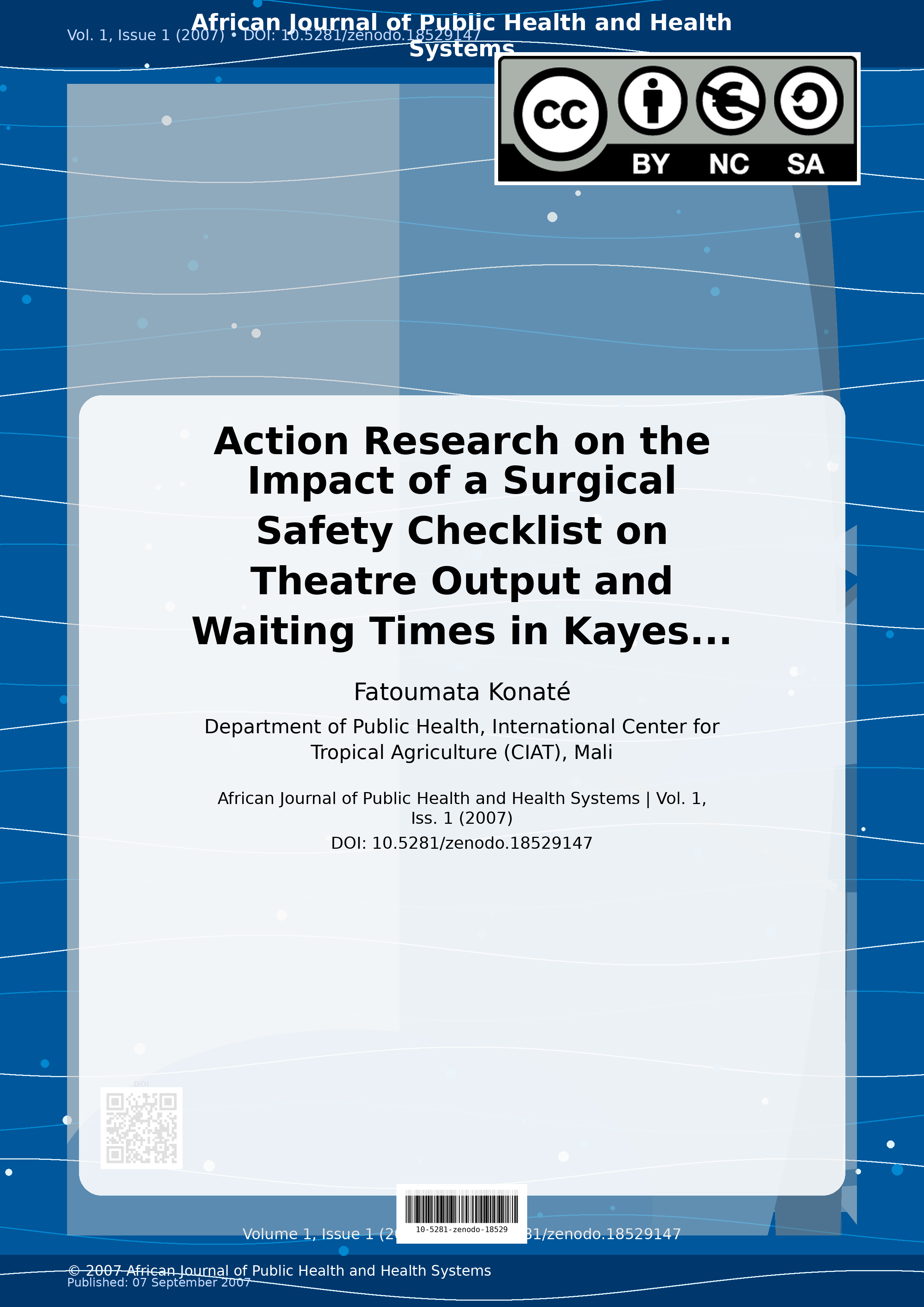 Cover image for: Action Research on the Impact of a Surgical Safety Checklist