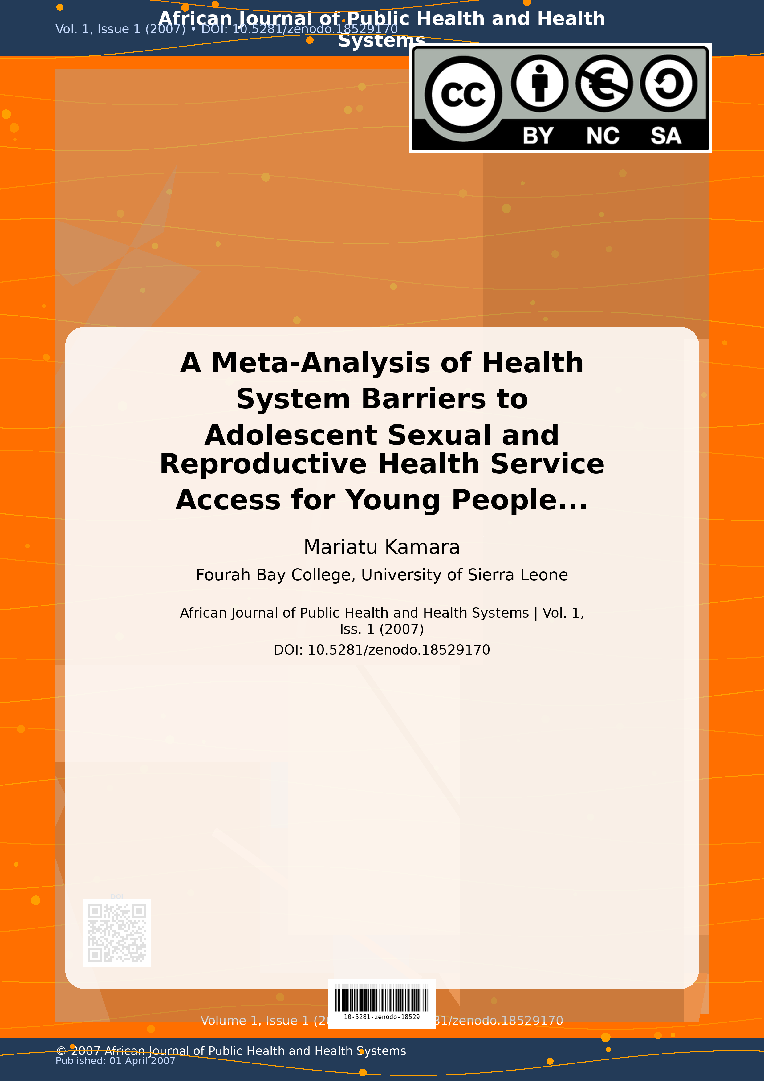 Cover image for: A Meta-Analysis of Health System Barriers to Adolescent Sexu