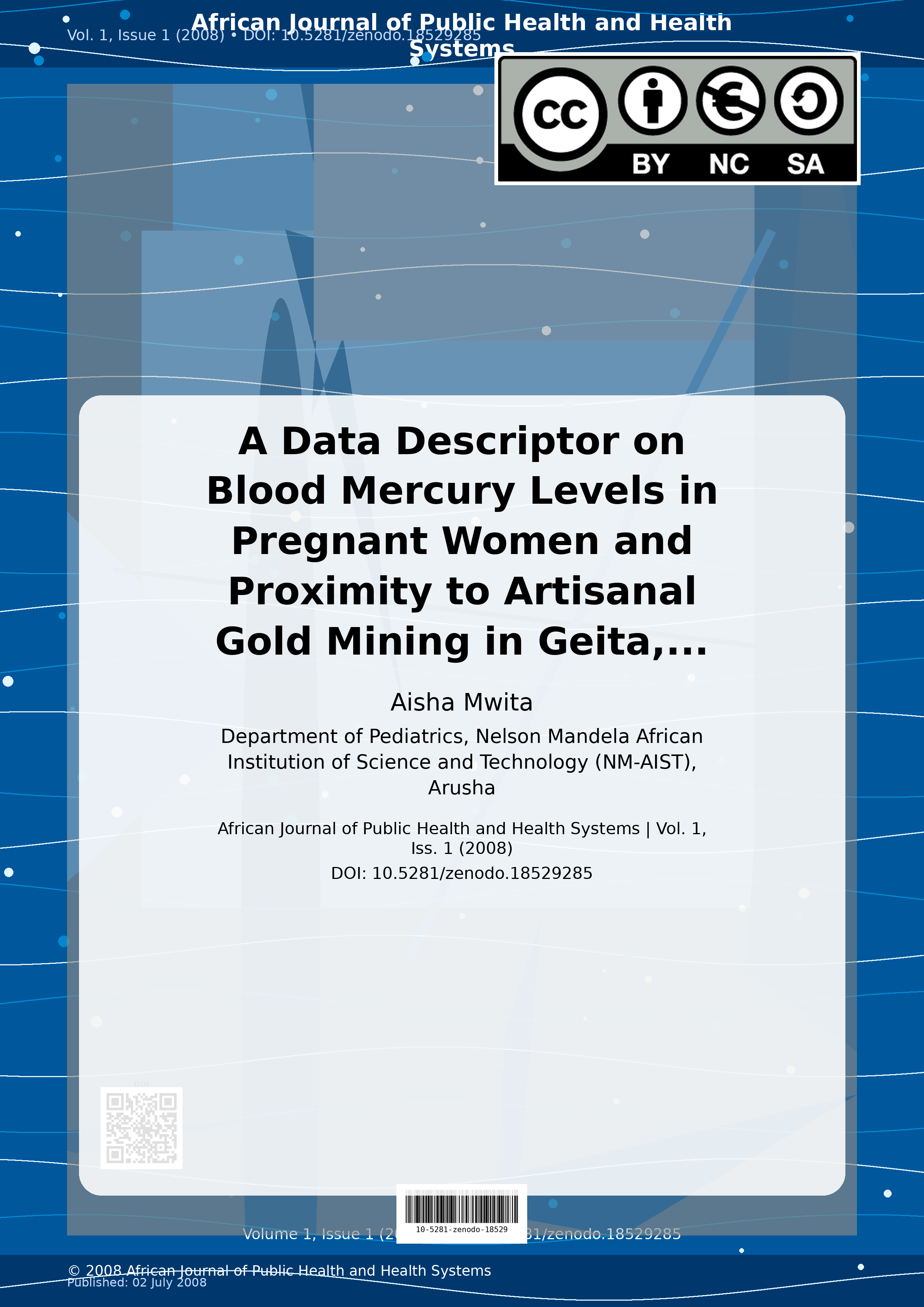 Cover image for: A Data Descriptor on Blood Mercury Levels in Pregnant Women 