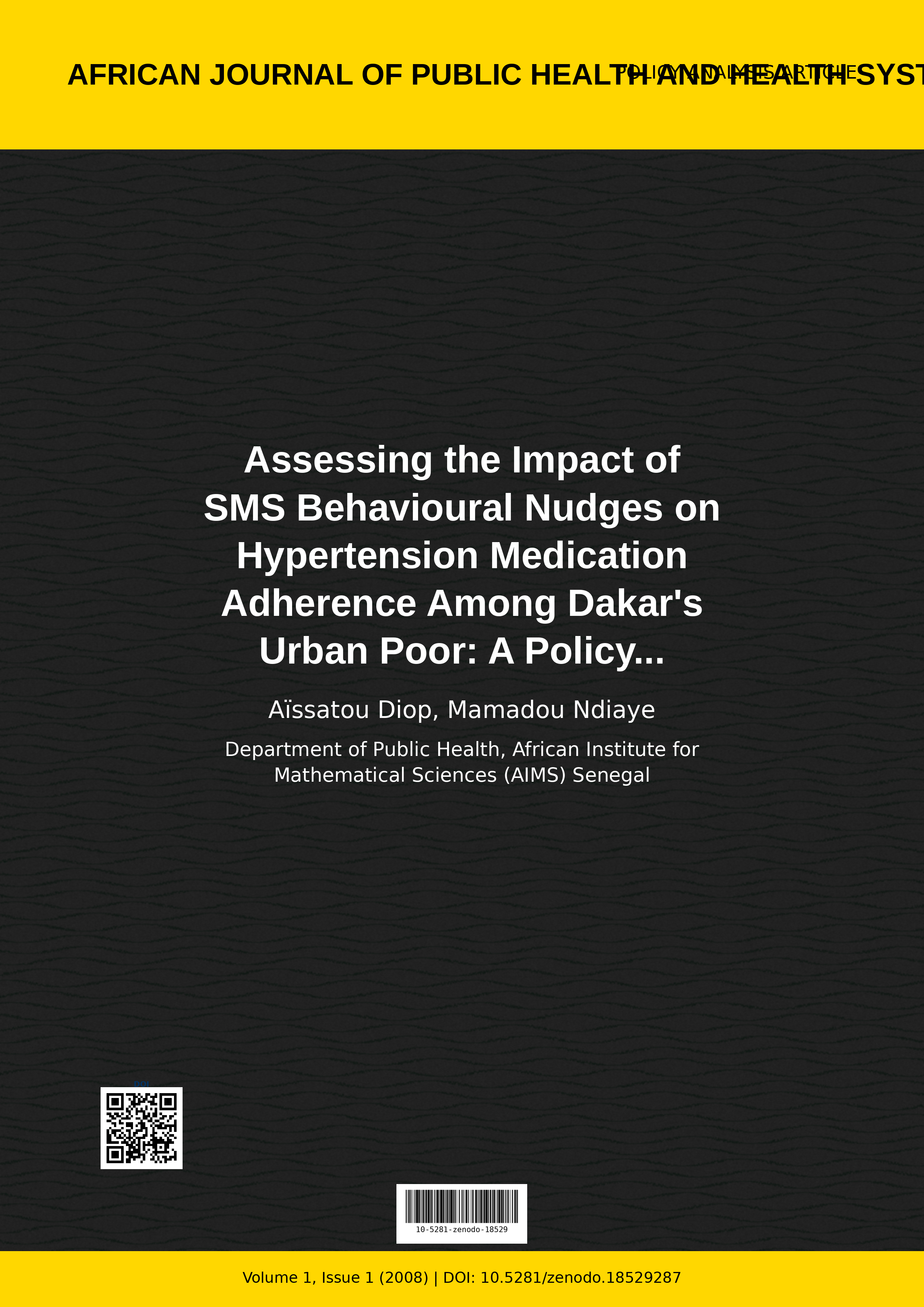 Cover image for: Assessing the Impact of SMS Behavioural Nudges on Hypertensi