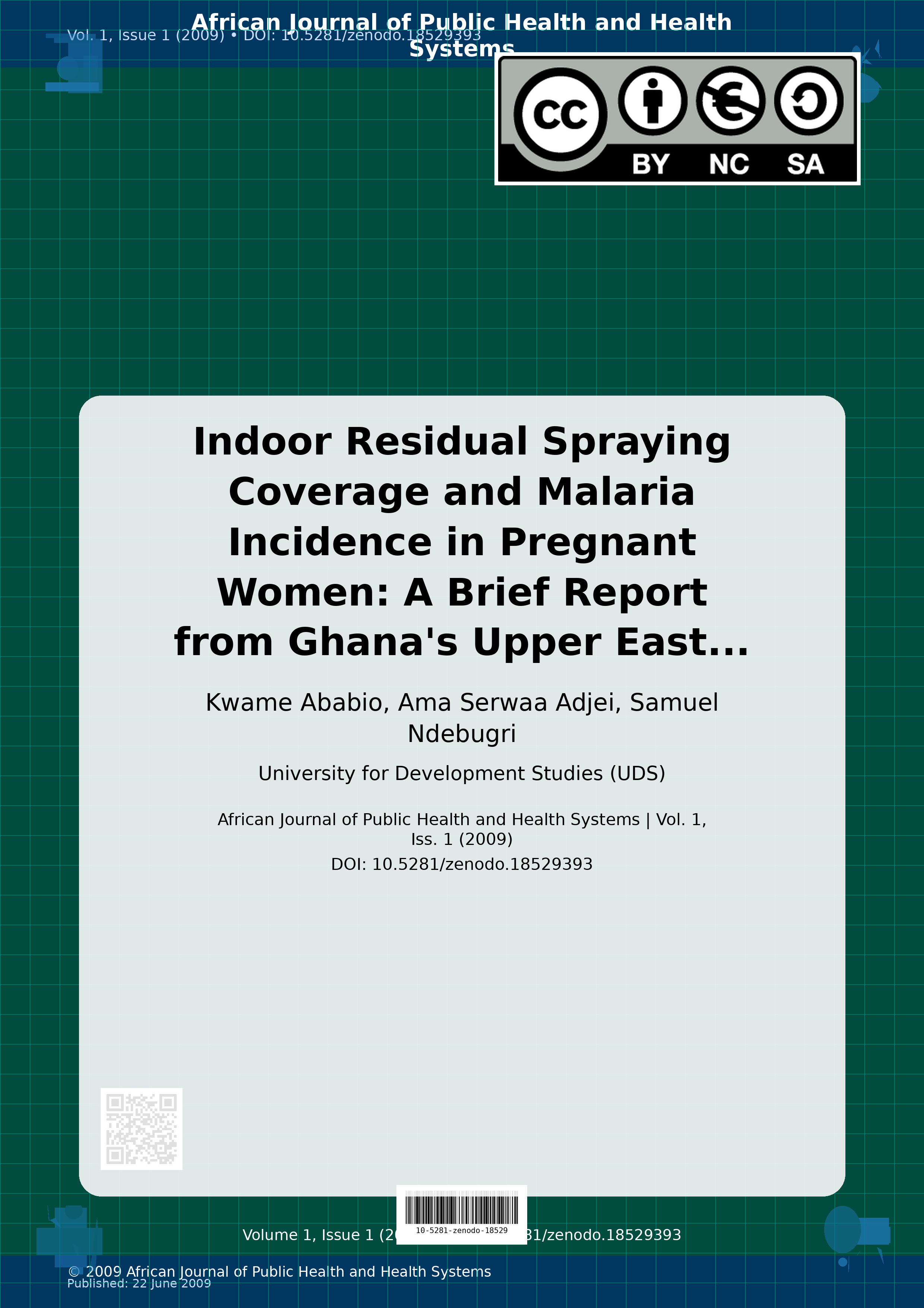 Cover image for: Indoor Residual Spraying Coverage and Malaria Incidence in P