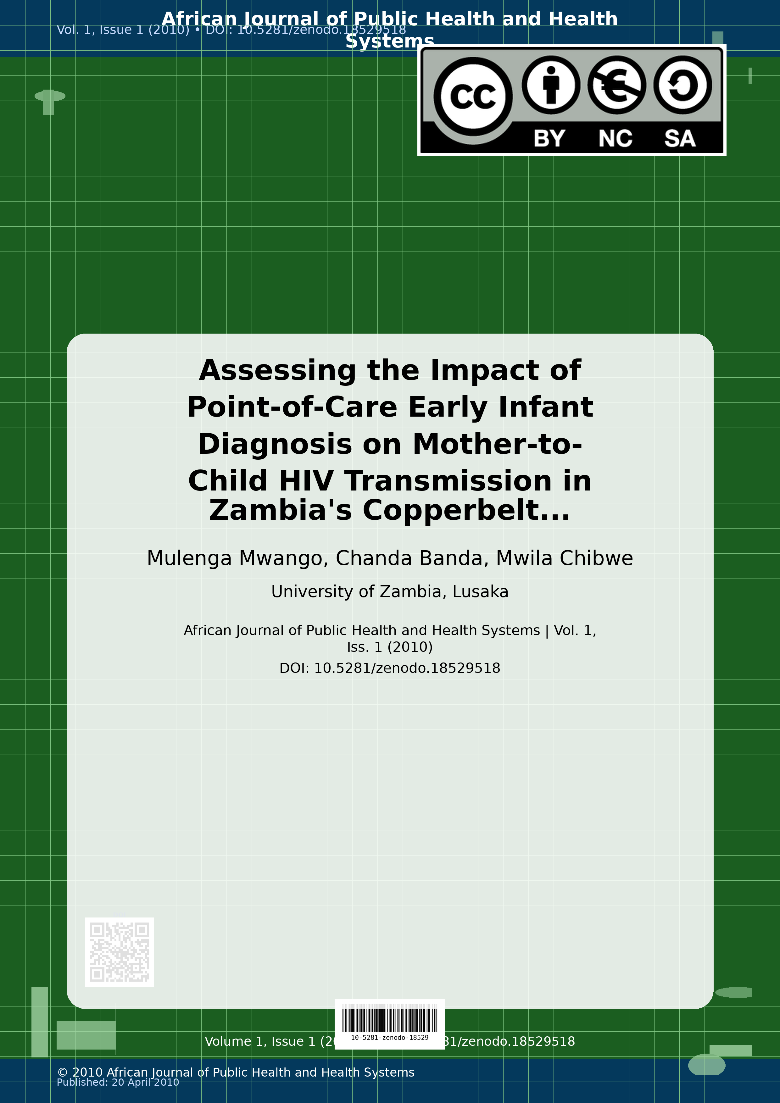 Cover image for: Assessing the Impact of Point-of-Care Early Infant Diagnosis