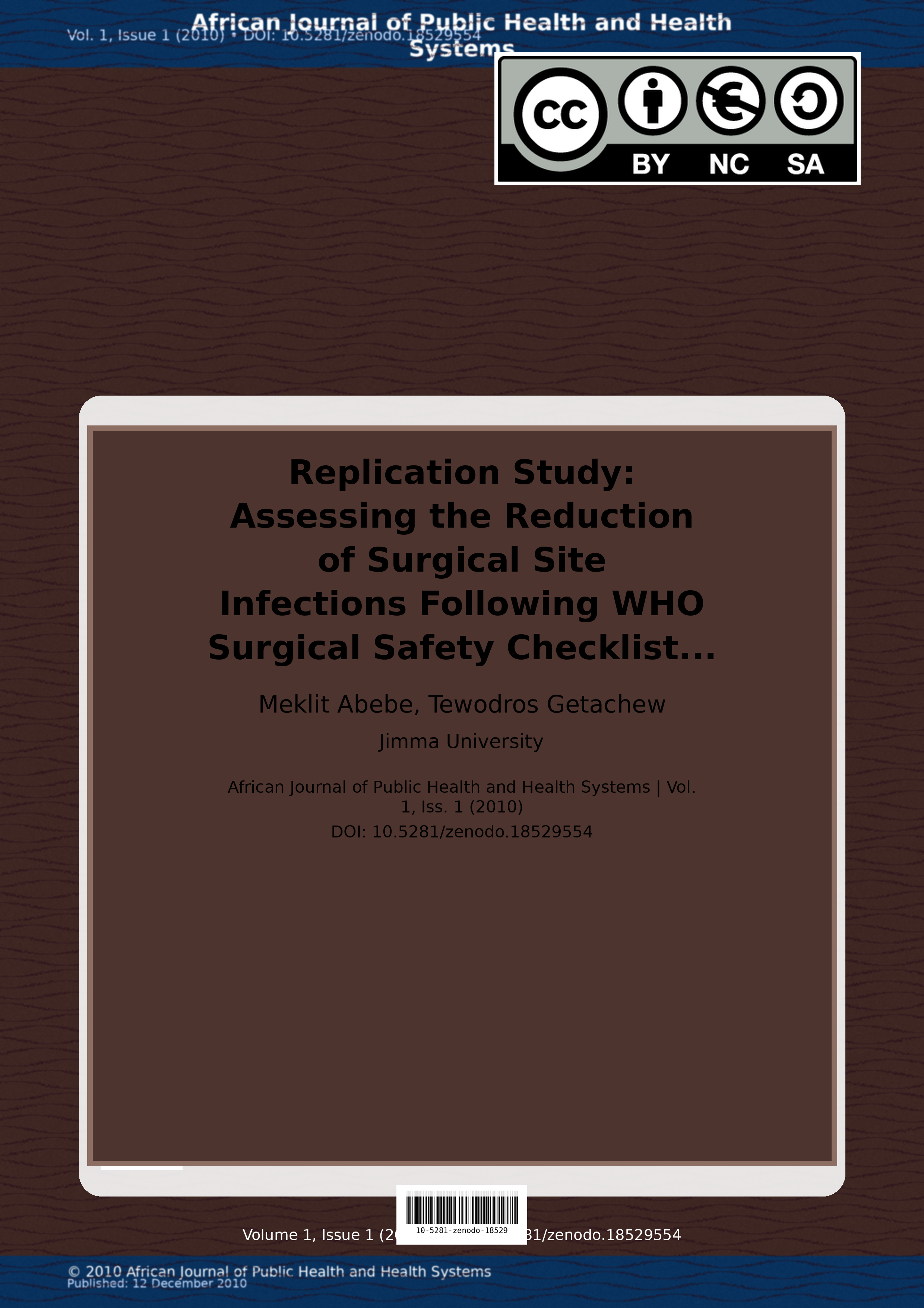 Cover image for: Replication Study