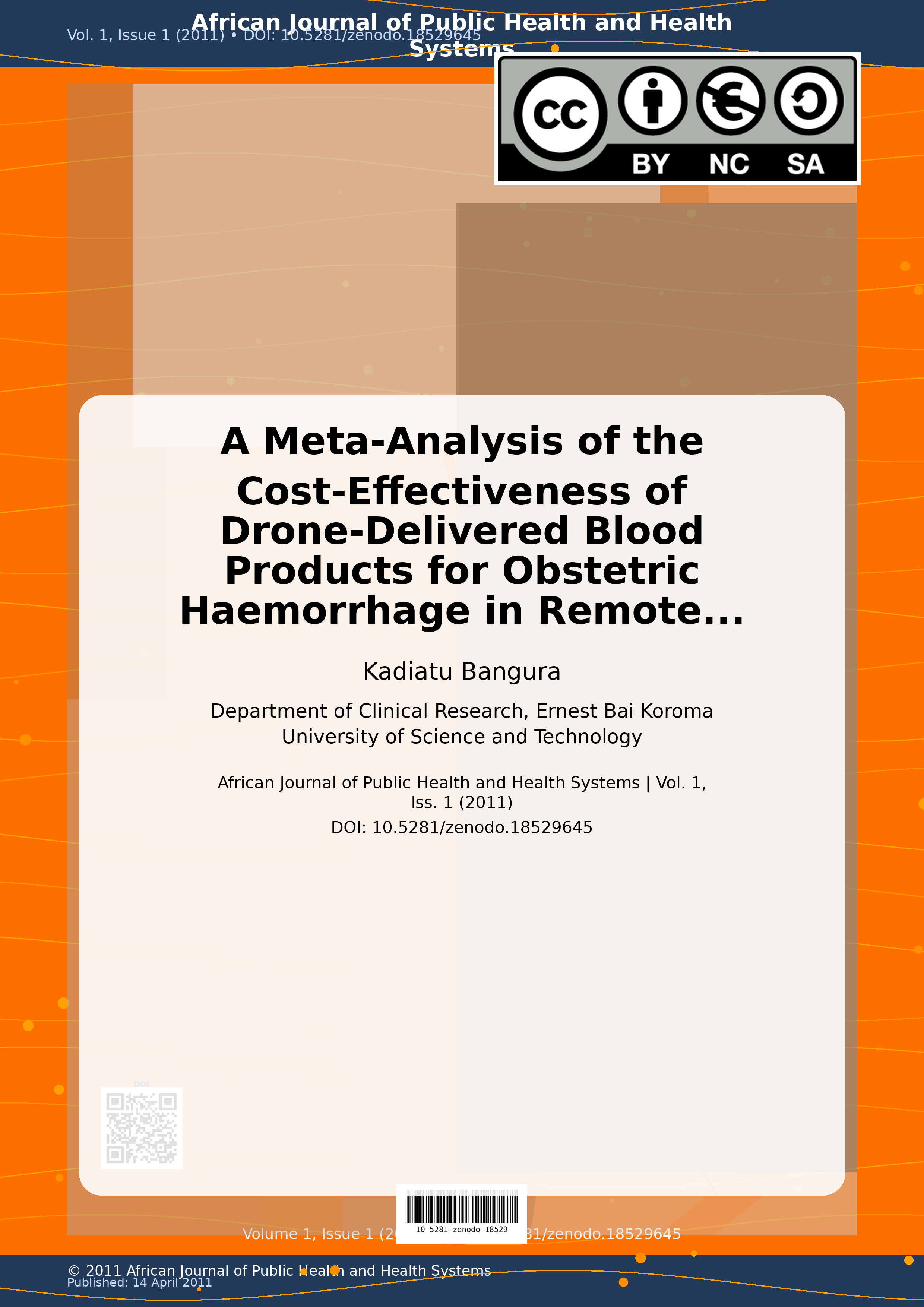 Cover image for: A Meta-Analysis of the Cost-Effectiveness of Drone-Delivered