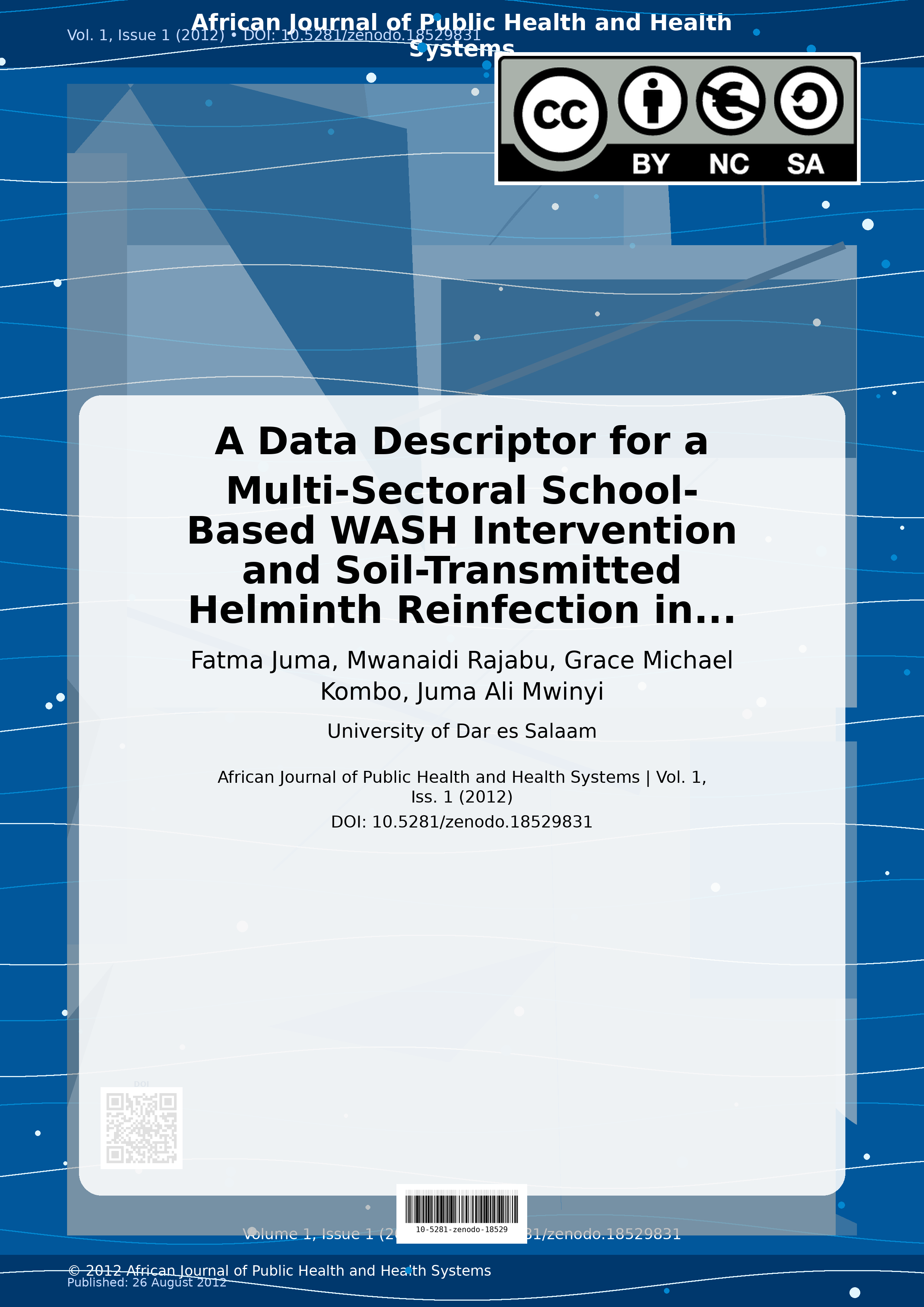 Cover image for: A Data Descriptor for a Multi-Sectoral School-Based WASH Int
