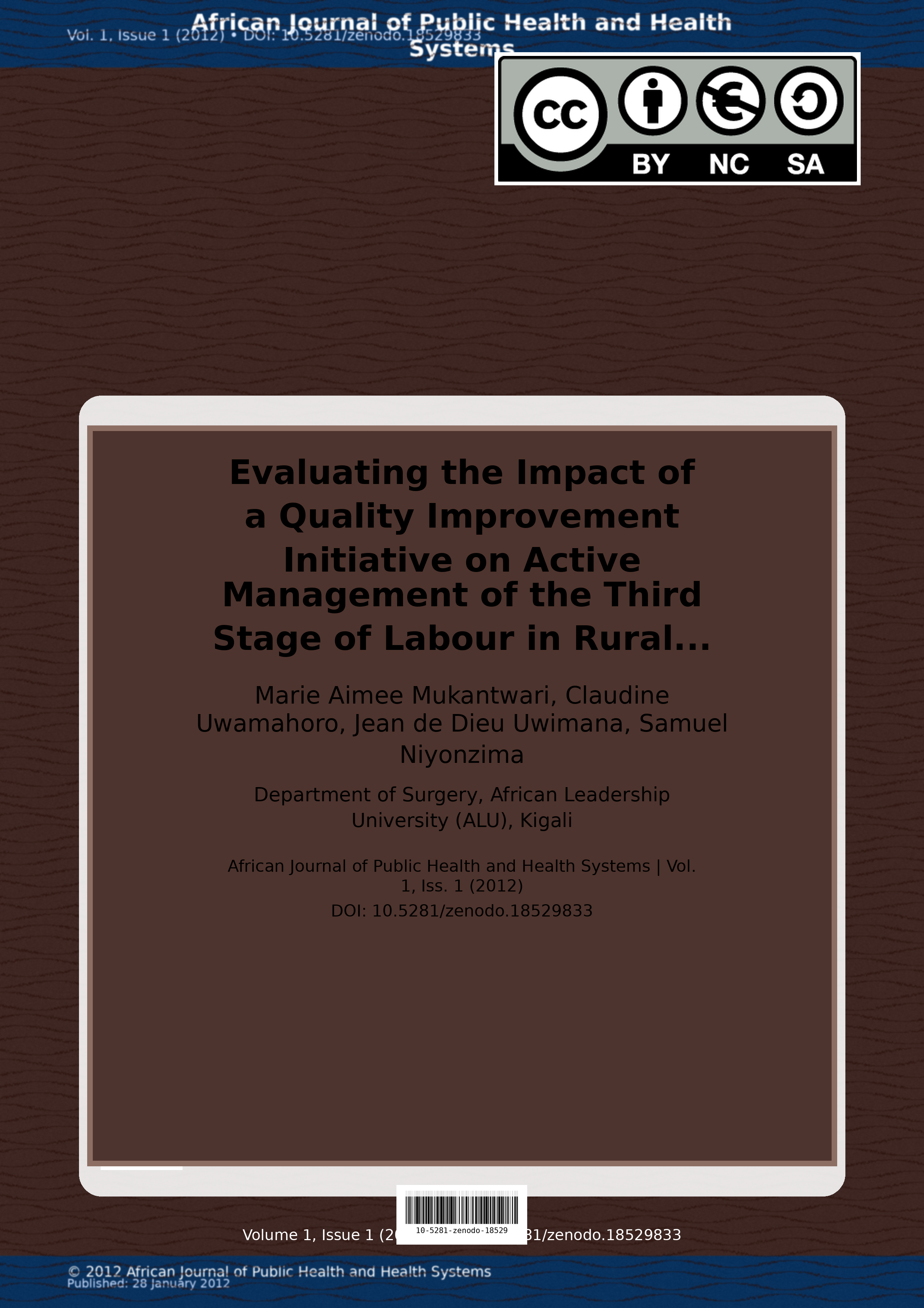Cover image for: Evaluating the Impact of a Quality Improvement Initiative on