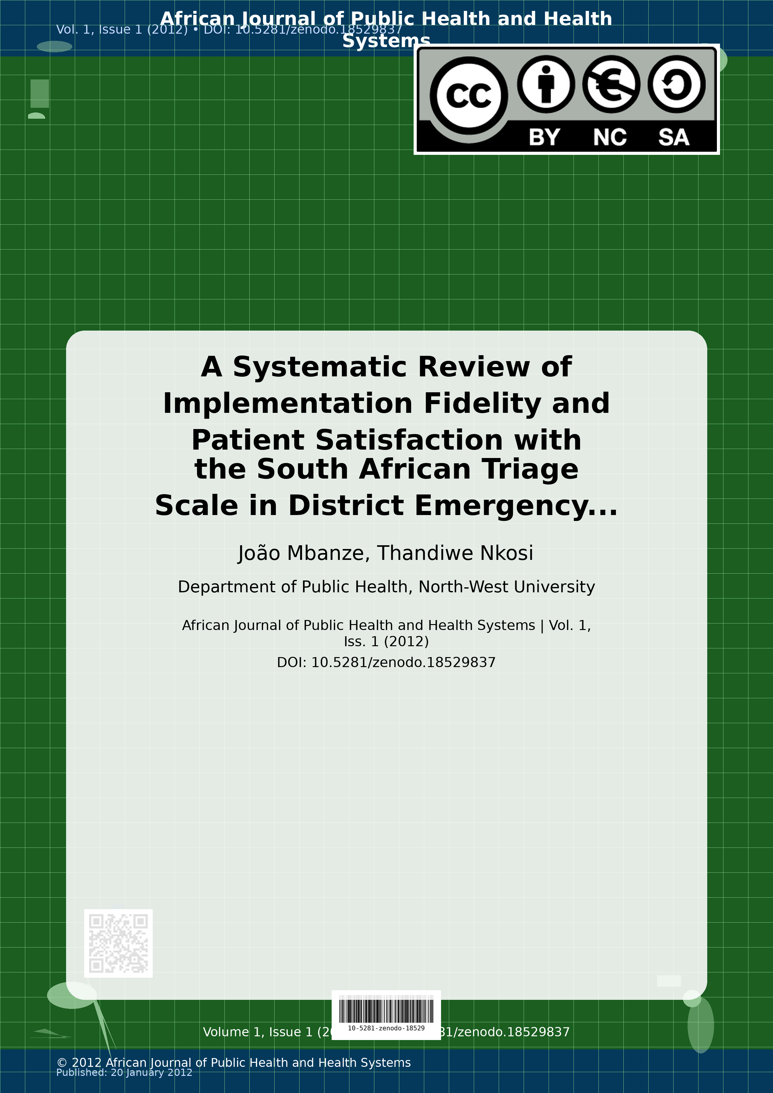 Cover image for: A Systematic Review of Implementation Fidelity and Patient S