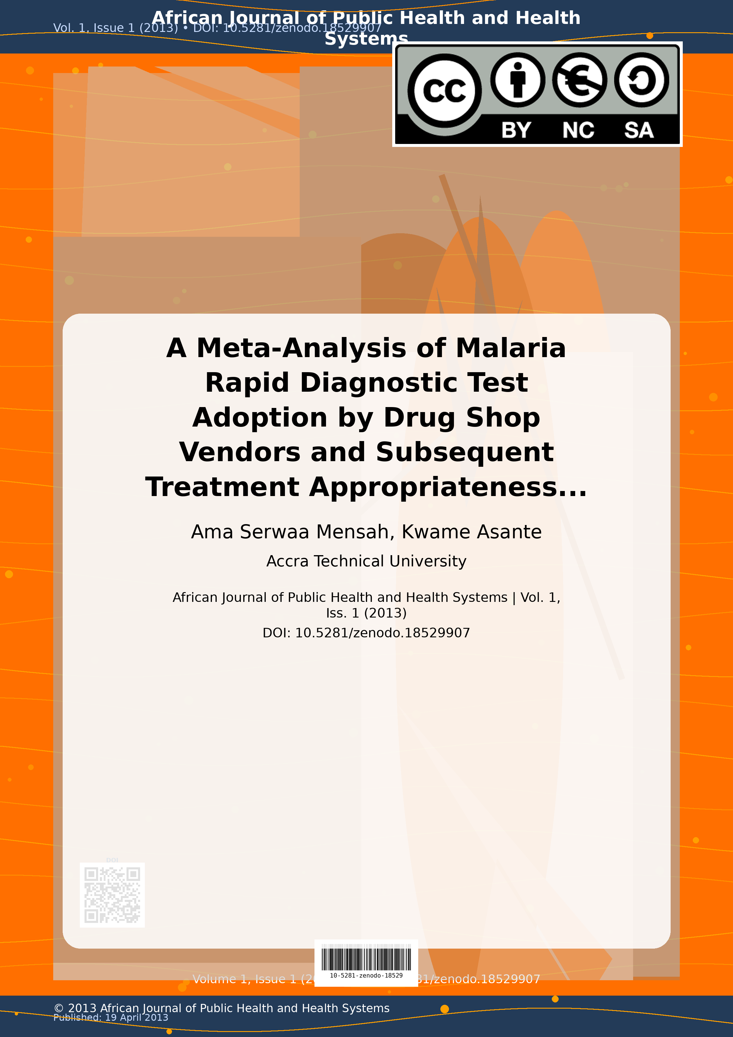Cover image for: A Meta-Analysis of Malaria Rapid Diagnostic Test Adoption by